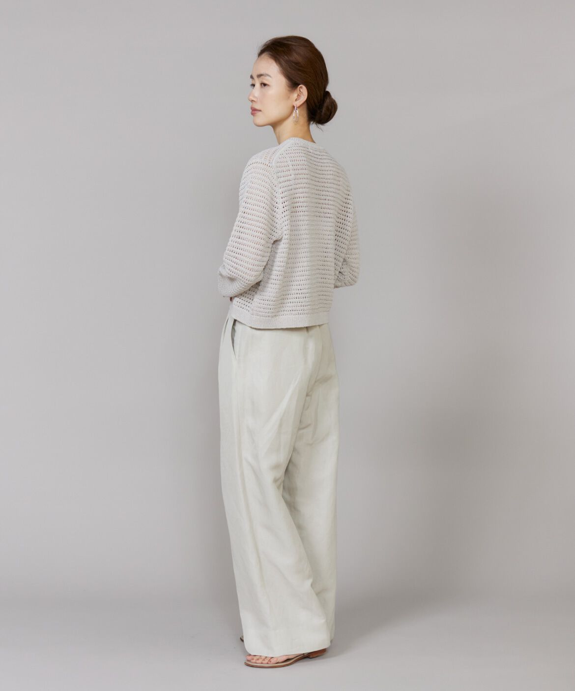 Le Souk「透かし柄ニットブルゾン」|カーディガン|