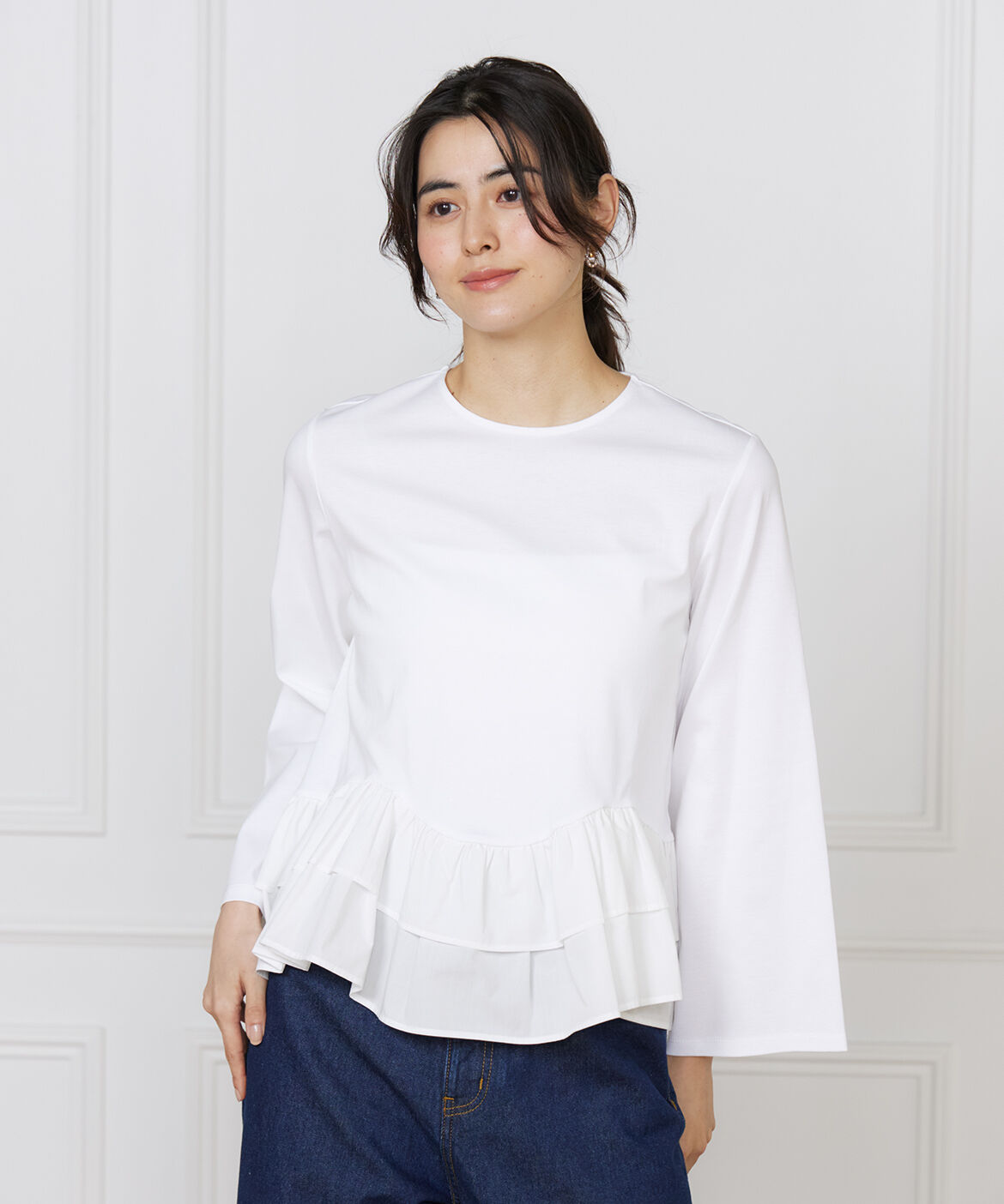 DAY by DAY it&rsquo;s international「《コラボSTORY》裾フリルトップス」|Tシャツ・カットソー|オフホワイト1