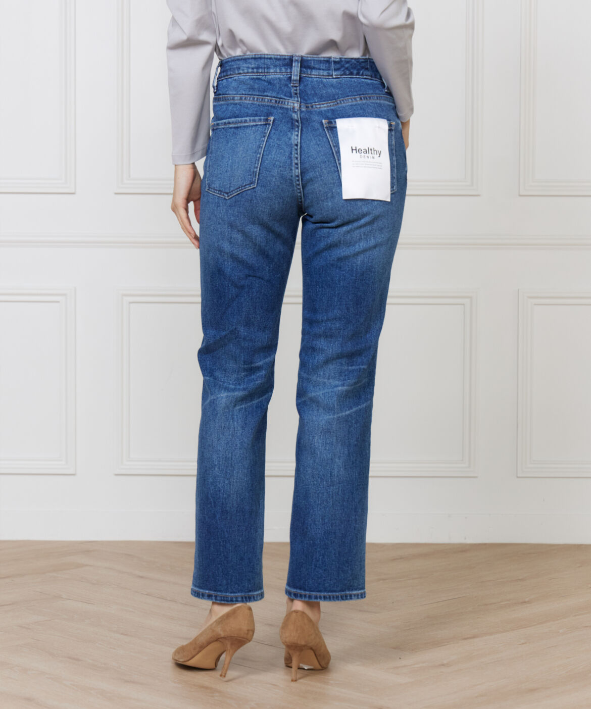 INED「スリムストレートデニム Celery Long《Healthy DENIM》」|デニム|