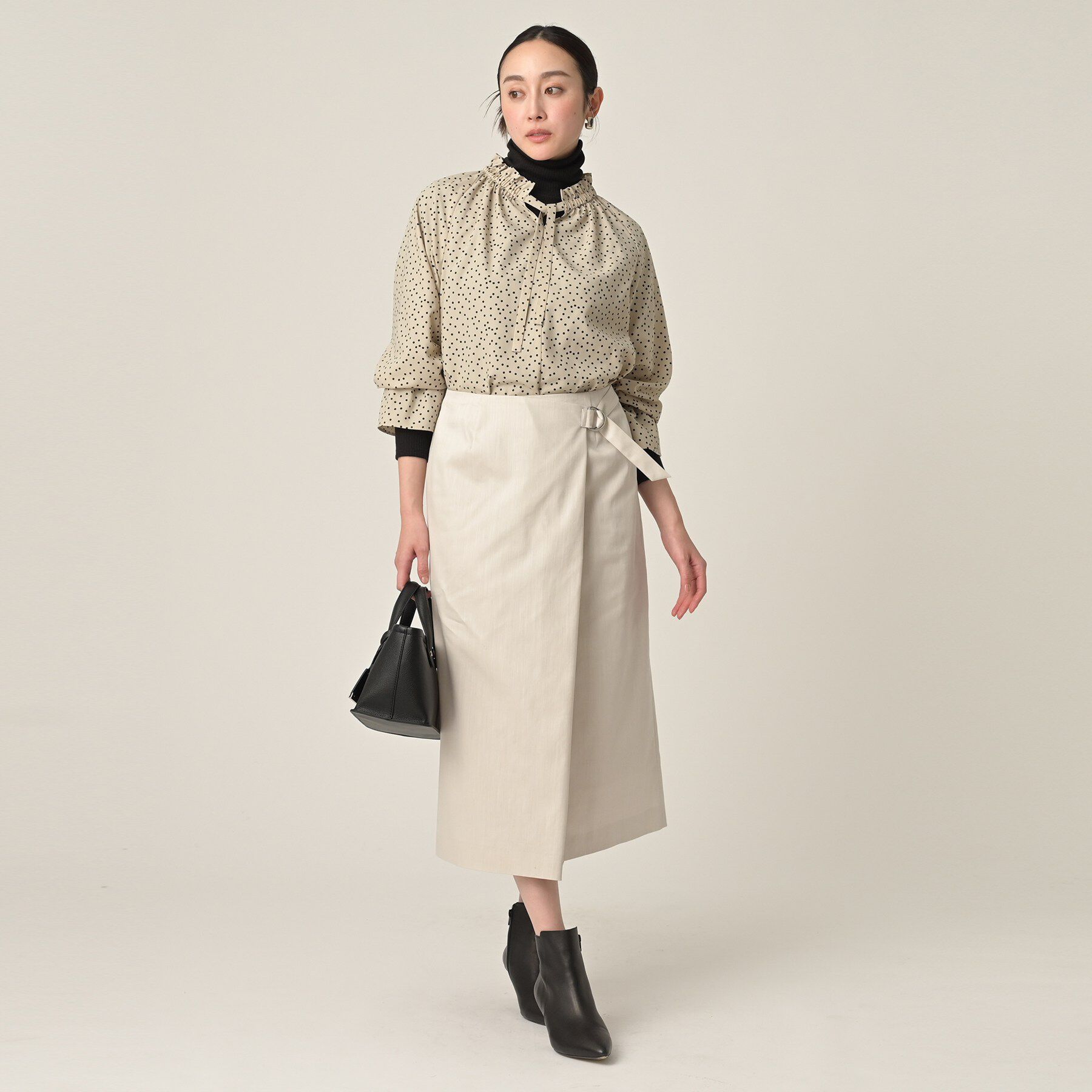 UNTITLED「【洗える/レイヤードインナー】ナチュラルテレコハイネックプルオーバー」|Tシャツ・カットソー|