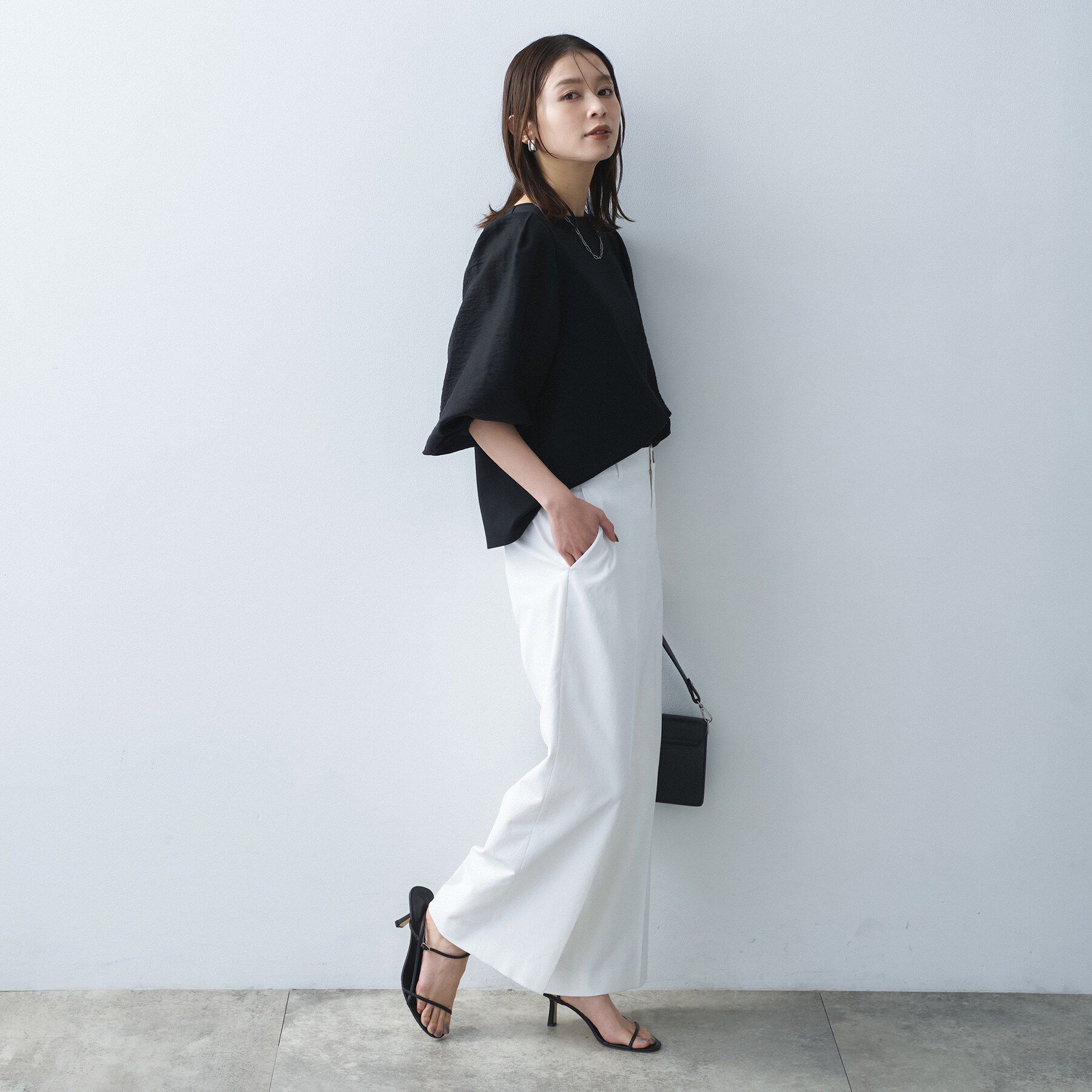 UNTITLED「ポンチ袖ボリュームトップス」|Tシャツ・カットソー|