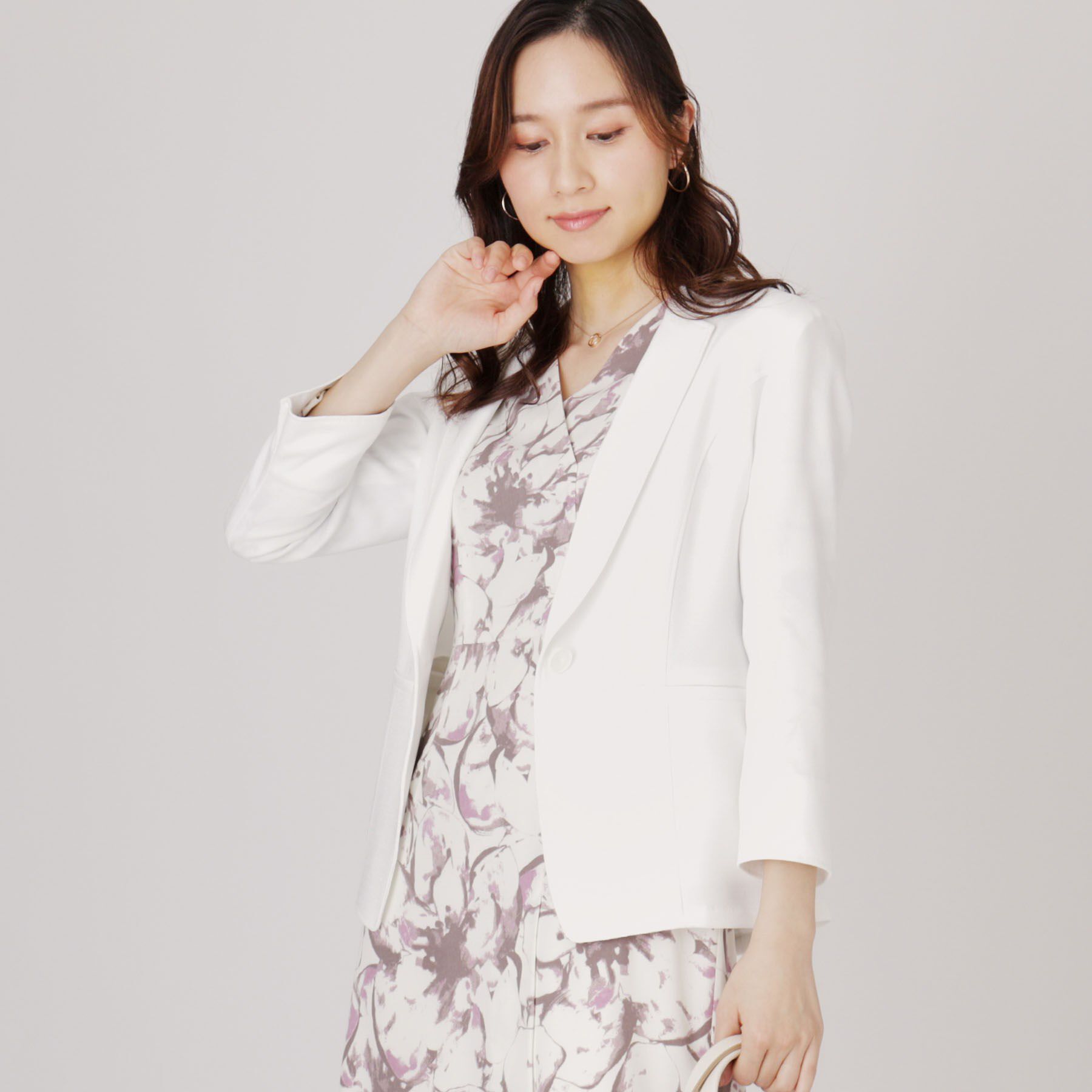 COUP DE CHANCE「【手洗い可／日本製】テーラードジャケット」|テーラードジャケット|ホワイト(001)