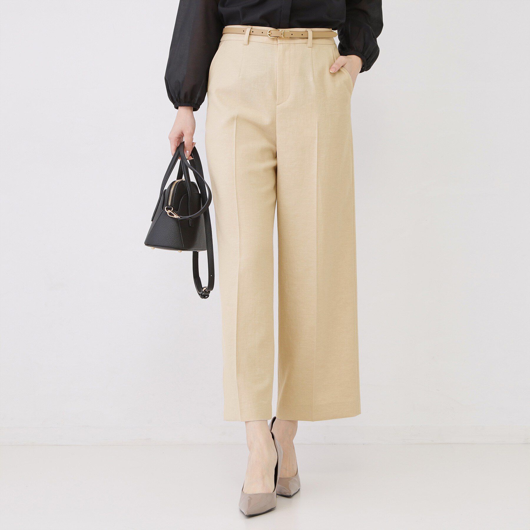 COUP DE CHANCE「【手洗い可／日本製／裏地無し／清涼感／セットアップ可】セミワイドパンツ」|その他|