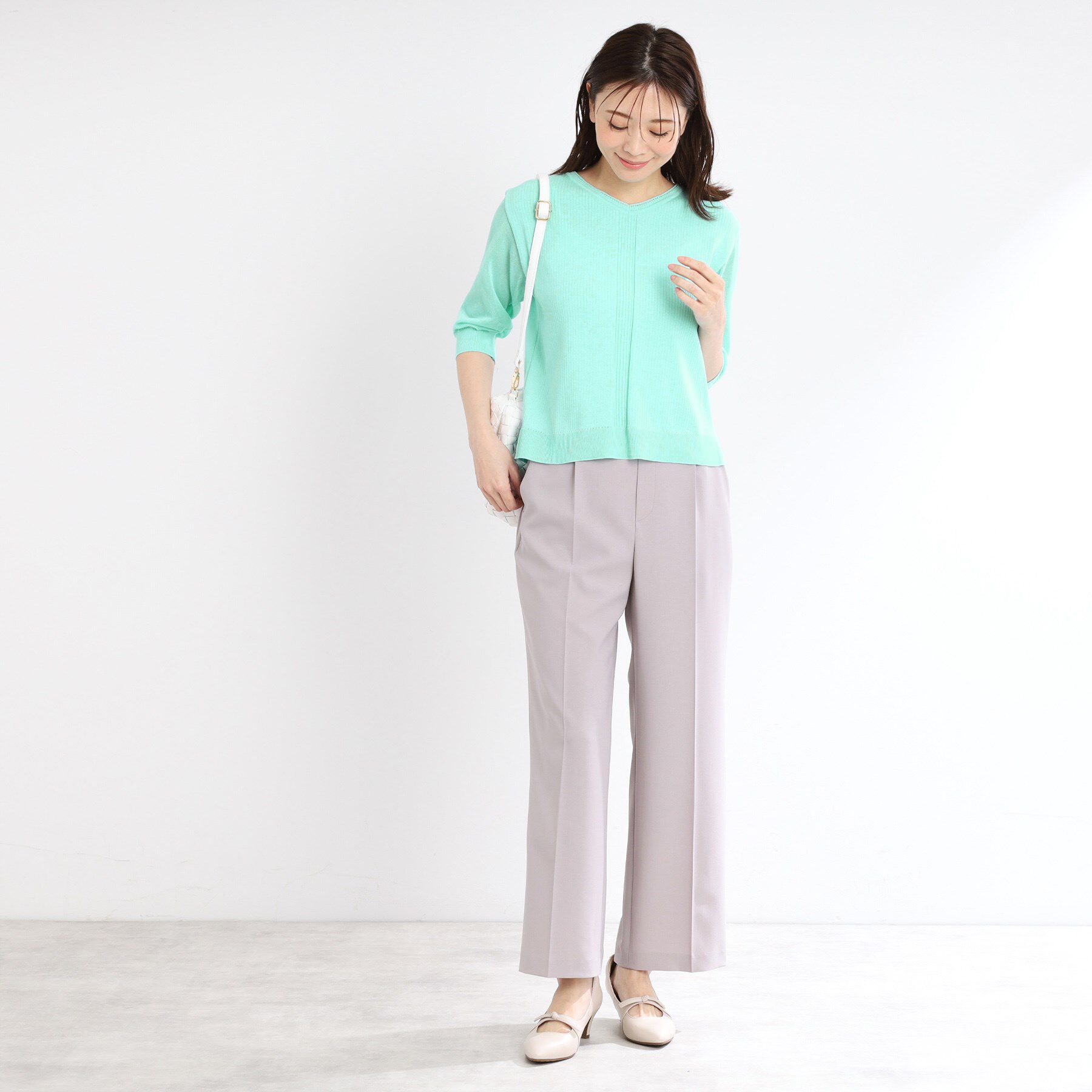 Reflect「【WEB先行カラーあり／手洗い可】透かし柄デザインニット」|ニット・セーター|