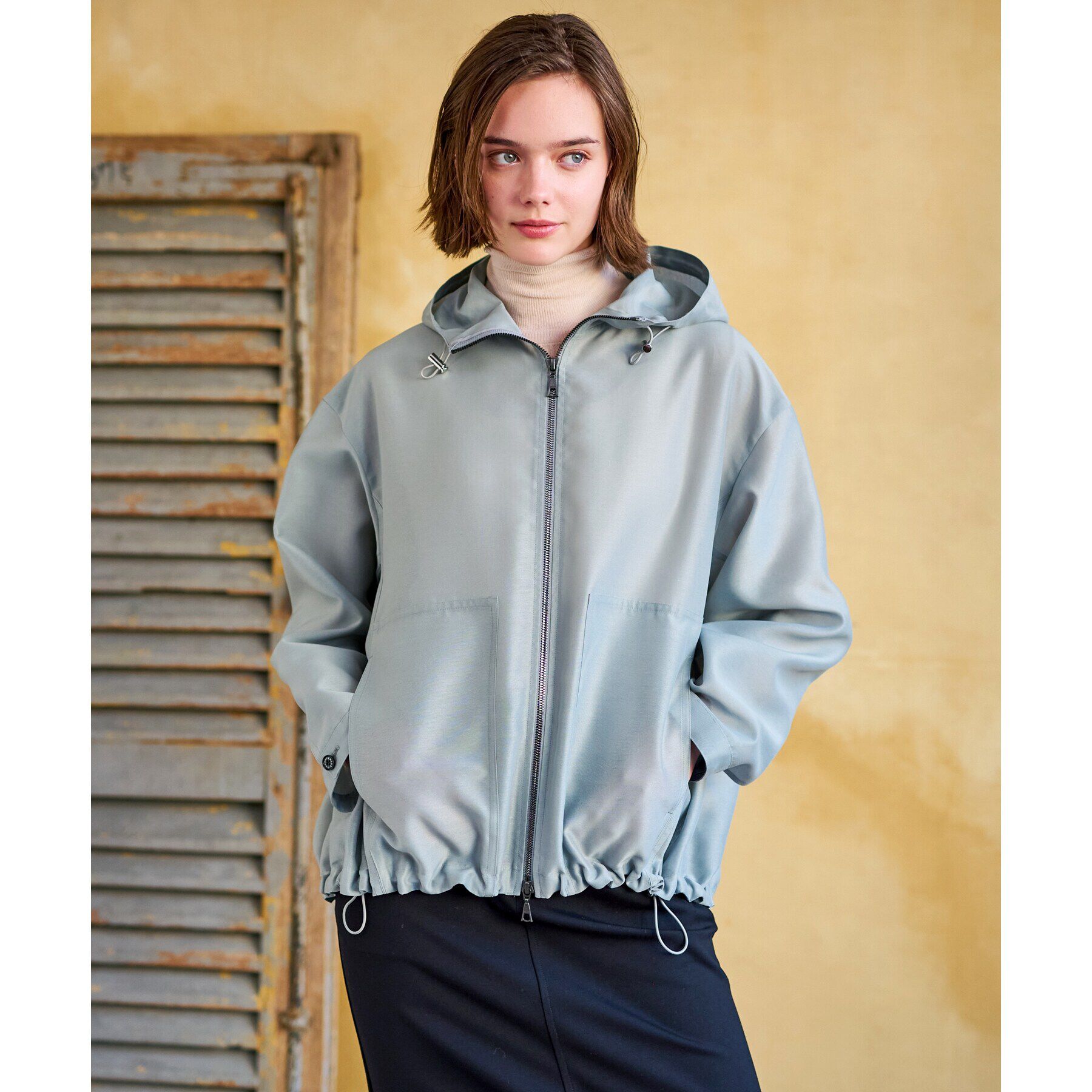 DRESSTERIOR「【洗える】シアーフーデッドパーカ」|ブルゾン・スタジャン|