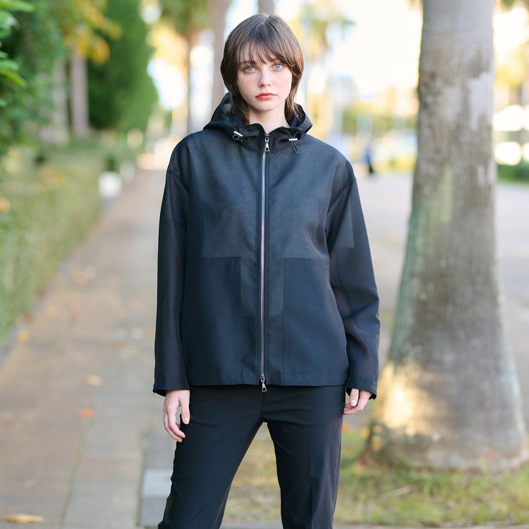 DRESSTERIOR「【洗える】シアーフーデッドパーカ」|ブルゾン・スタジャン|