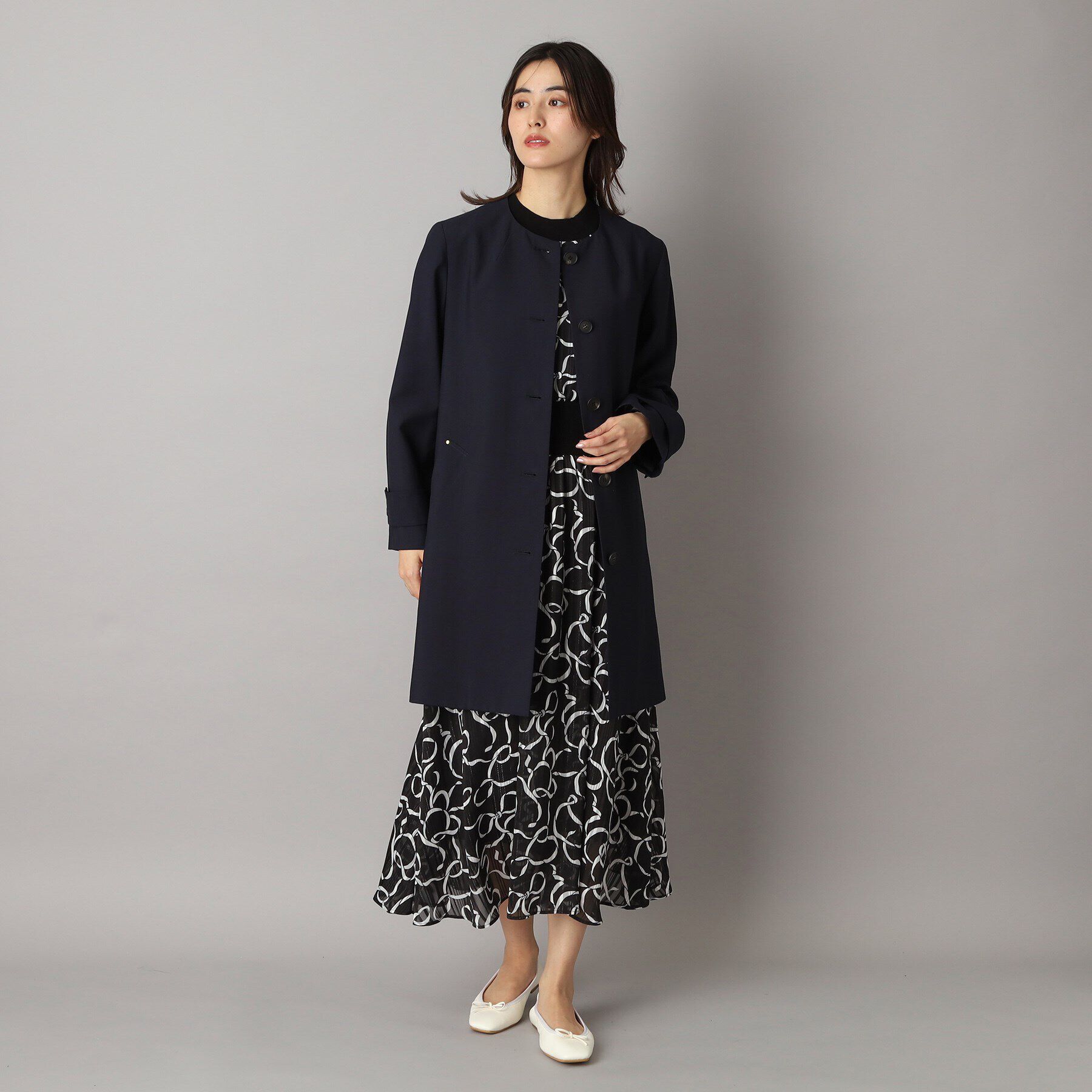 DRESSTERIOR「【セレモニー対応】ノーカラーコート」|ノーカラーコート|