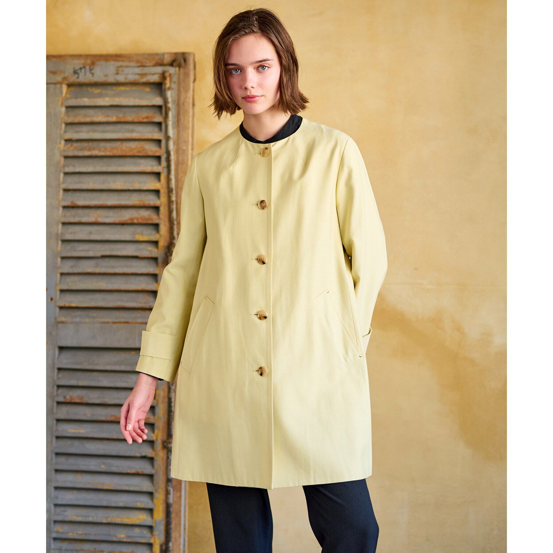 DRESSTERIOR「【セレモニー対応】ノーカラーコート」|ノーカラーコート|