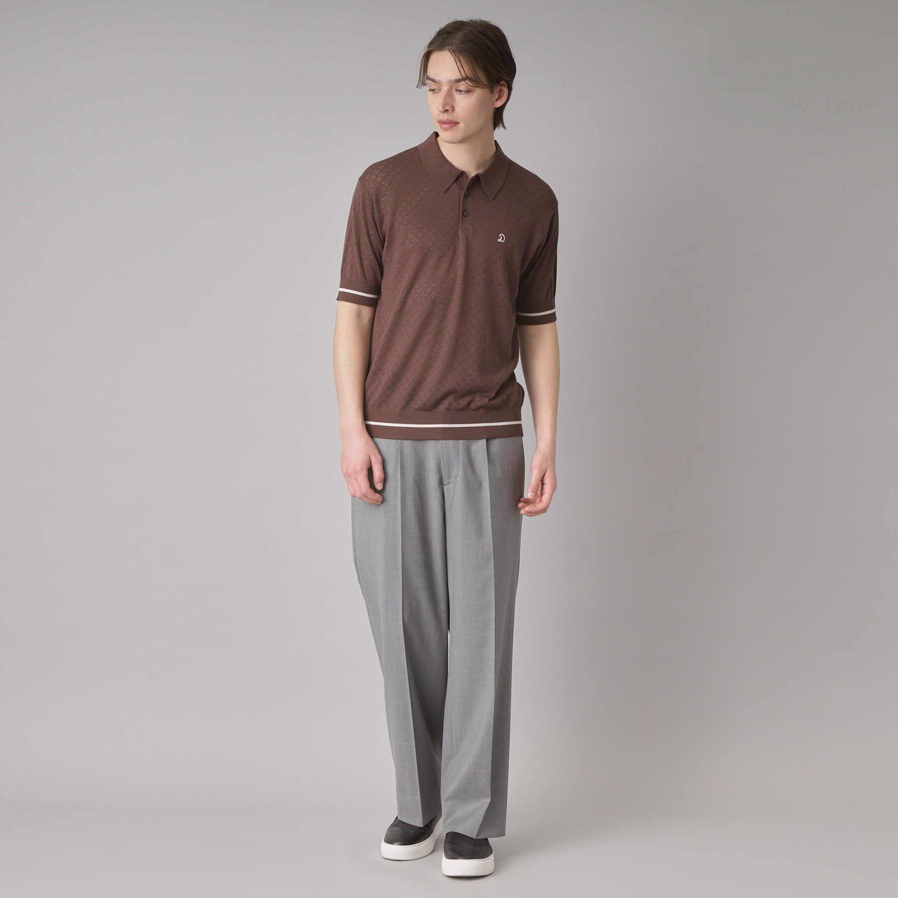 DRESSTERIOR「レースジャカード ニットポロ」|ポロシャツ|