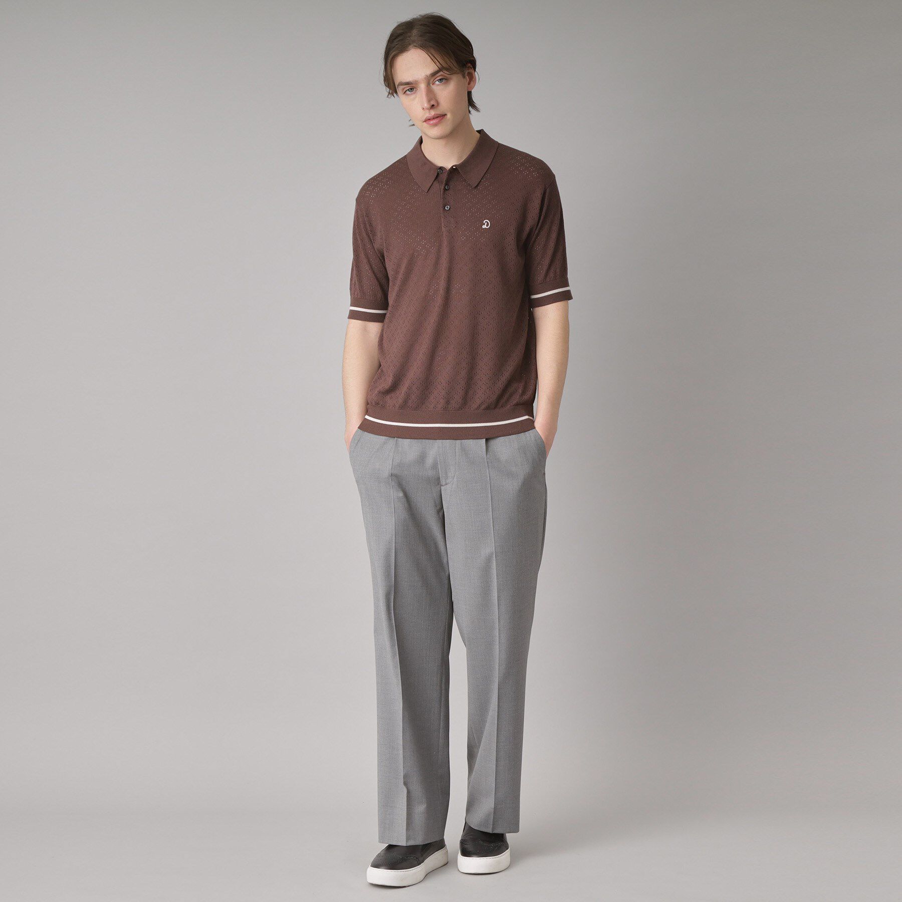 DRESSTERIOR「レースジャカード ニットポロ」|ポロシャツ|