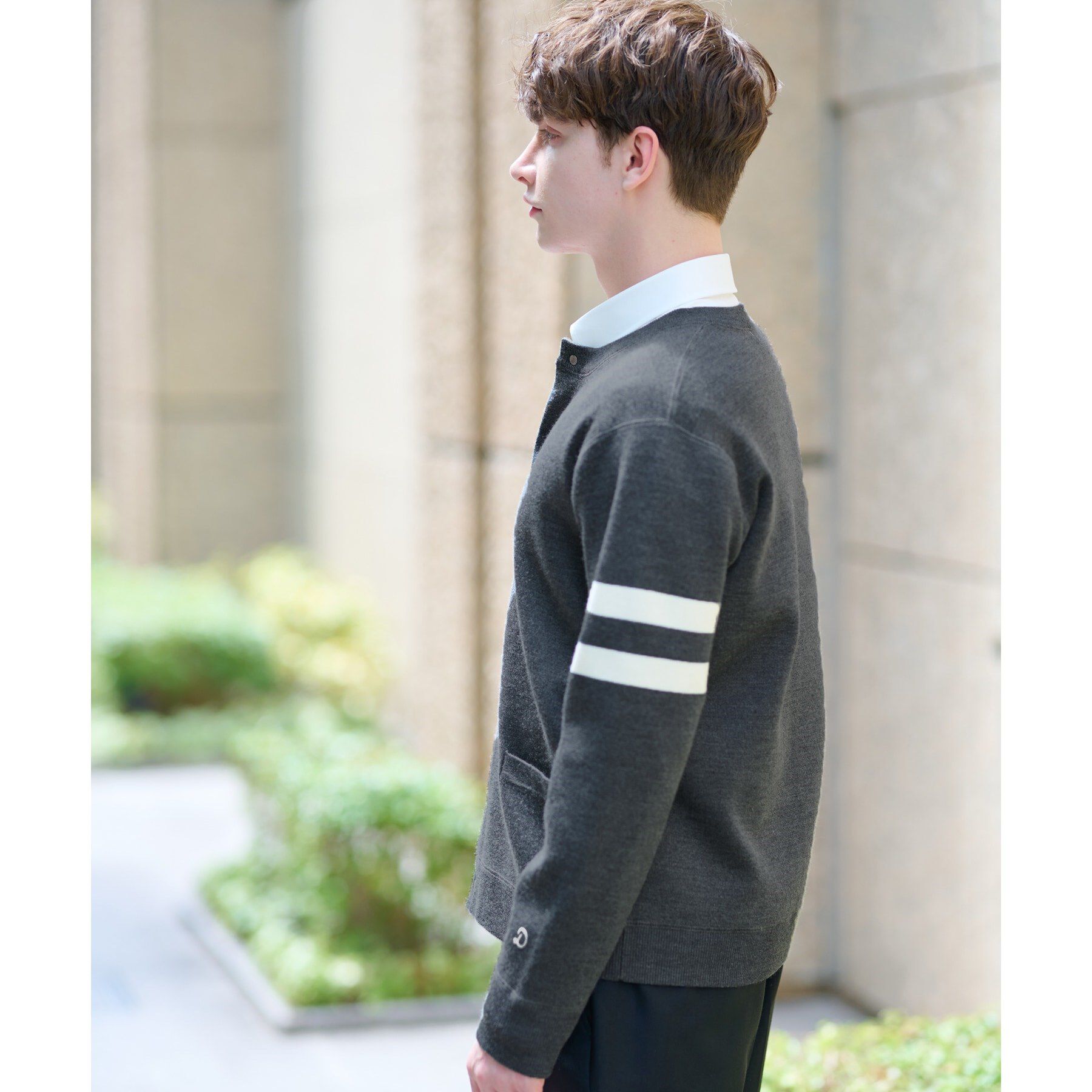 DRESSTERIOR「ウォッシャブル アームライン ラウンドカーディガン」|カーディガン|