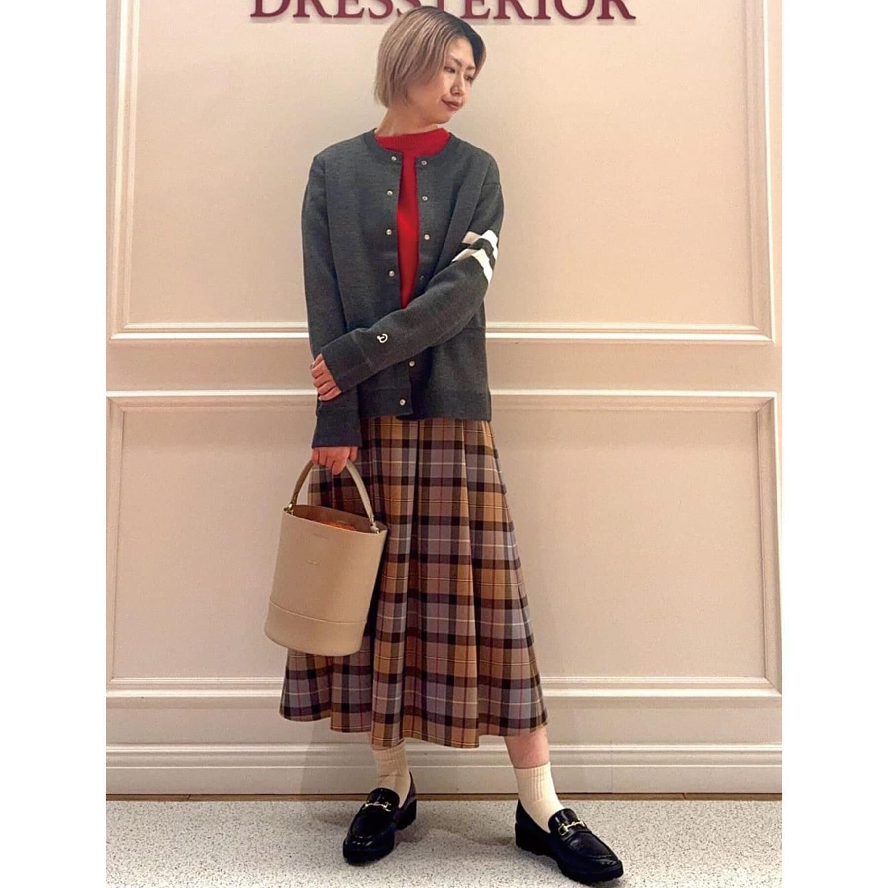 DRESSTERIOR「ウォッシャブル アームライン ラウンドカーディガン」|カーディガン|