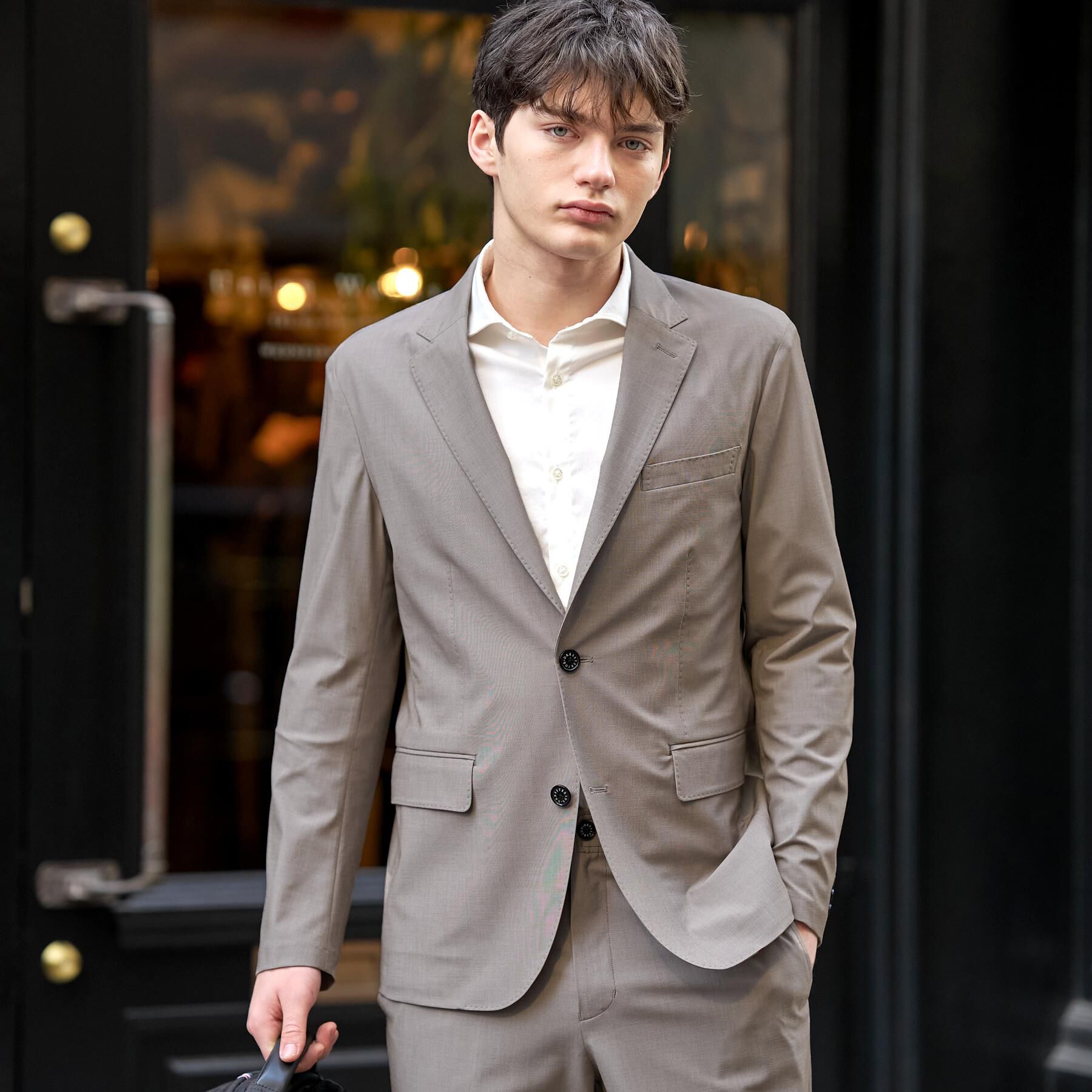 DRESSTERIOR「【セットアップ可】CARREMAN ストレッチジャケット」|テーラードジャケット|ベージュ(052)