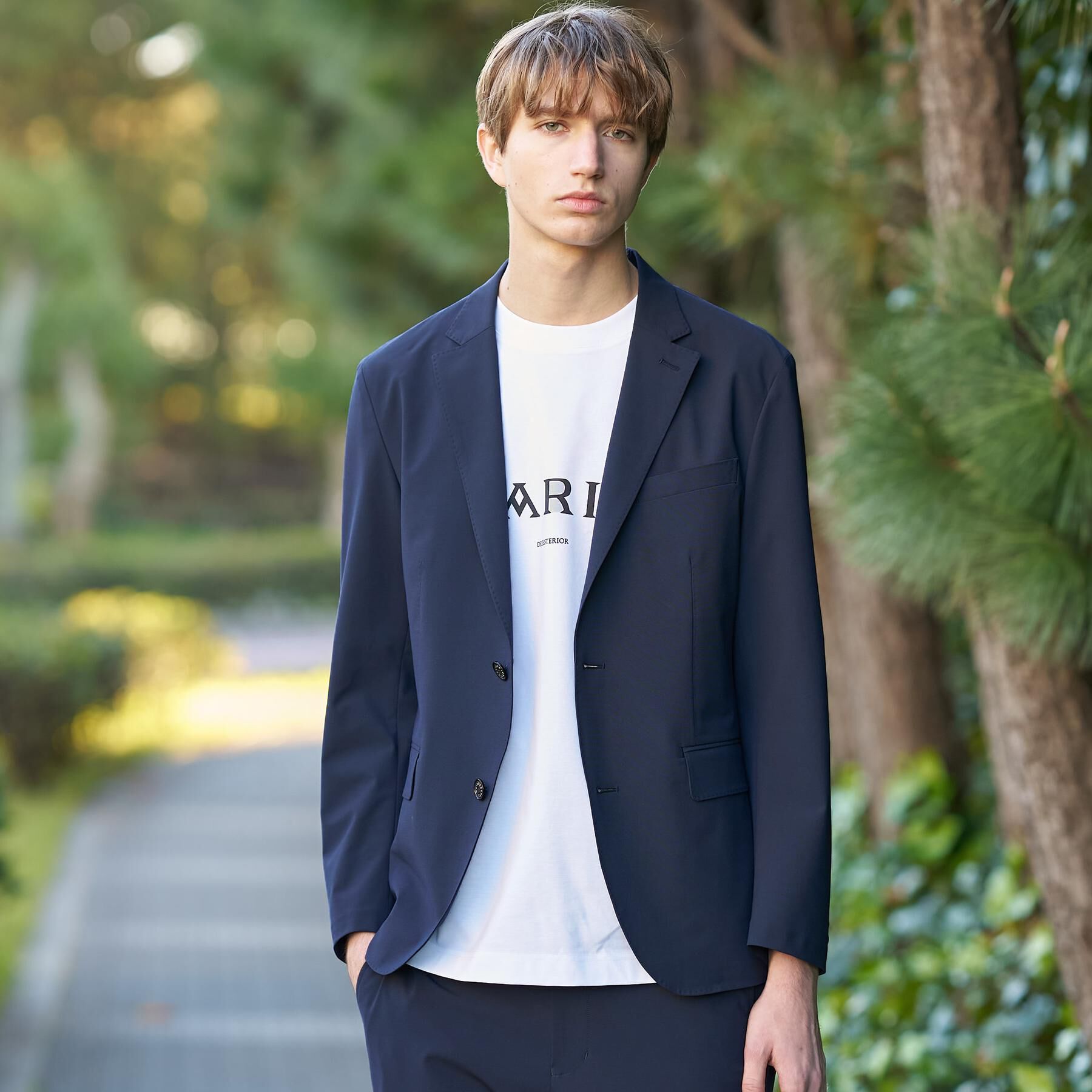 DRESSTERIOR「【セットアップ可】CARREMAN ストレッチジャケット」|テーラードジャケット|ネイビー(094)