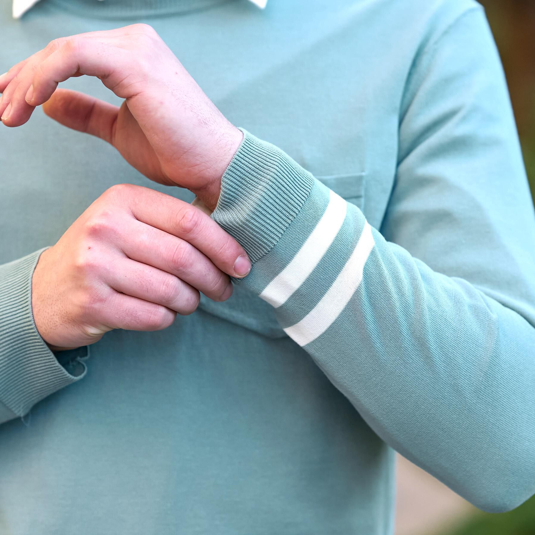 DRESSTERIOR「コットンシルク クルーニット」|ニット・セーター|