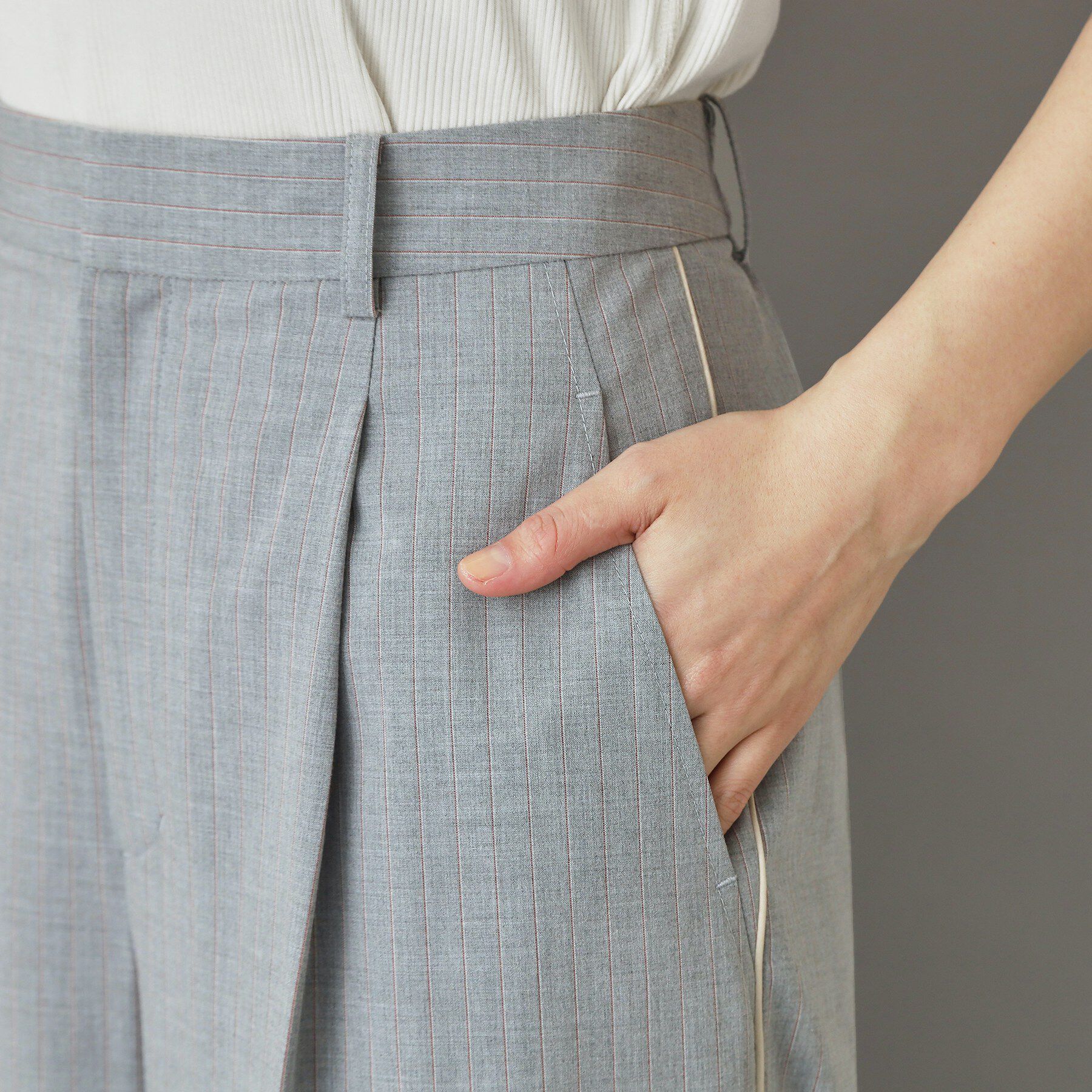 DRESSTERIOR「ストライプ2WAYストレッチサイドラインワイドパンツ」|その他|