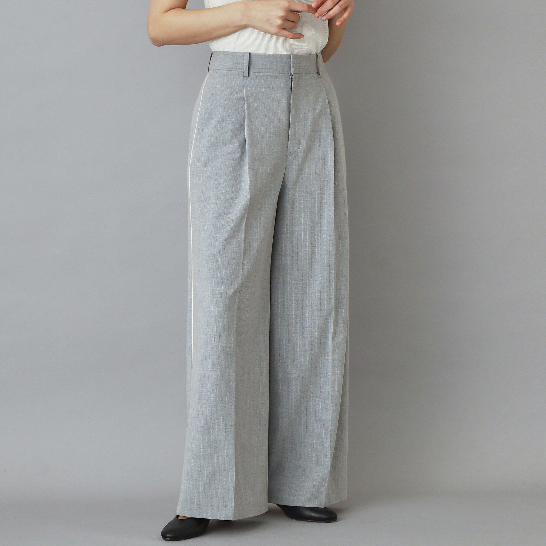 DRESSTERIOR「ストライプ2WAYストレッチサイドラインワイドパンツ」|その他|