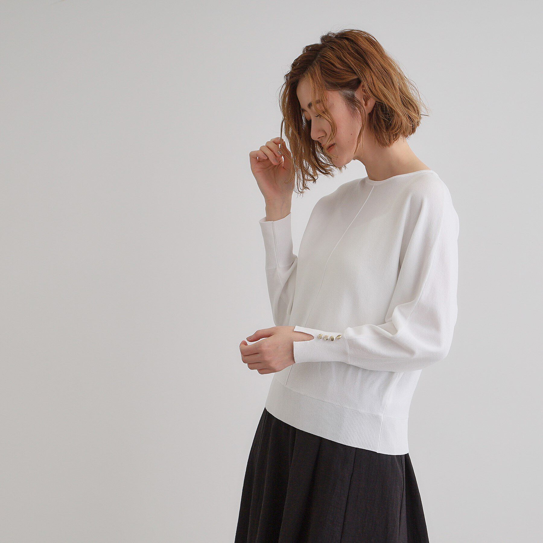 grove「【MW／抗ピル】センターシームドルマンプルオーバー」|ニット・セーター|