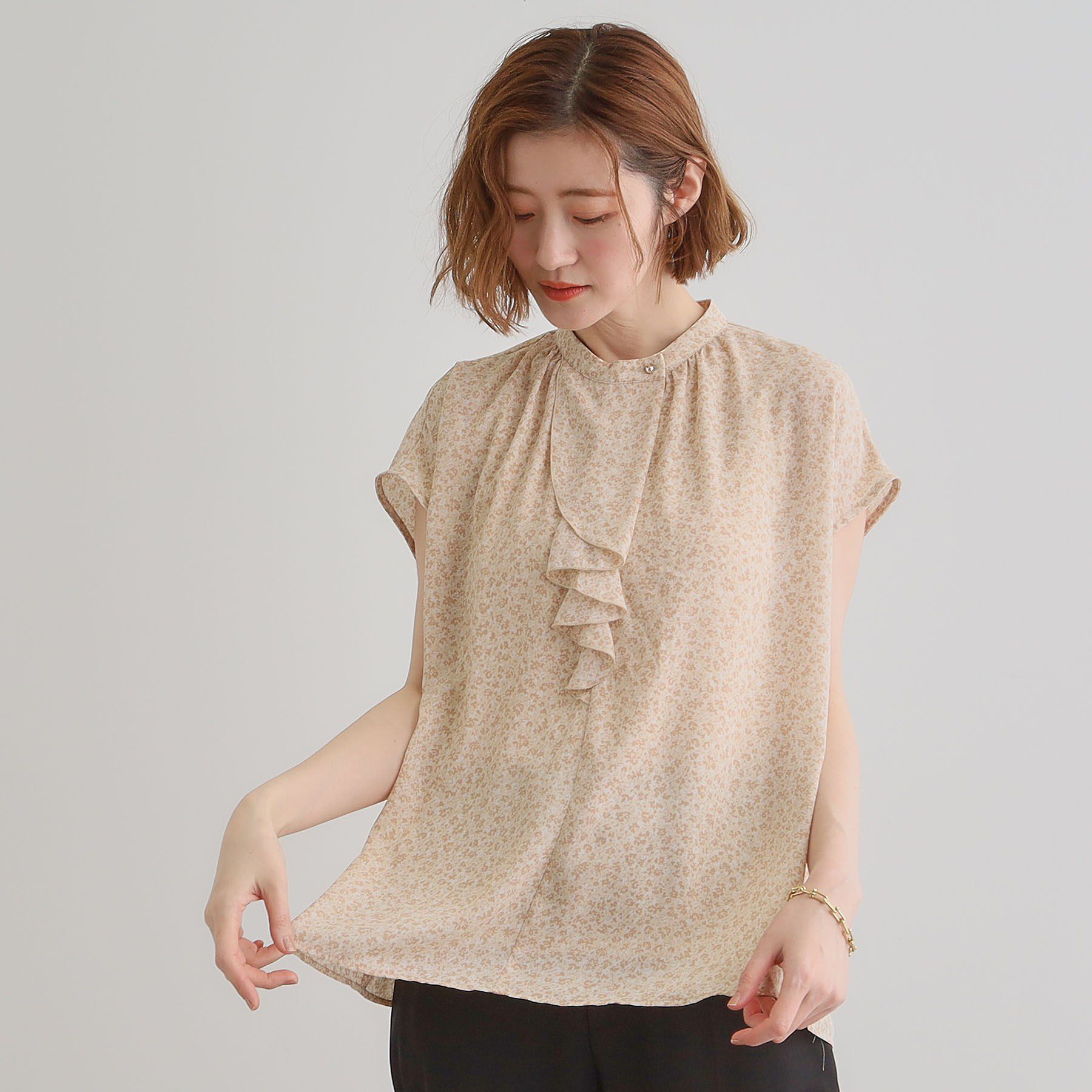 grove「フロントラッフルフリルブラウス」|シャツ・ブラウス|