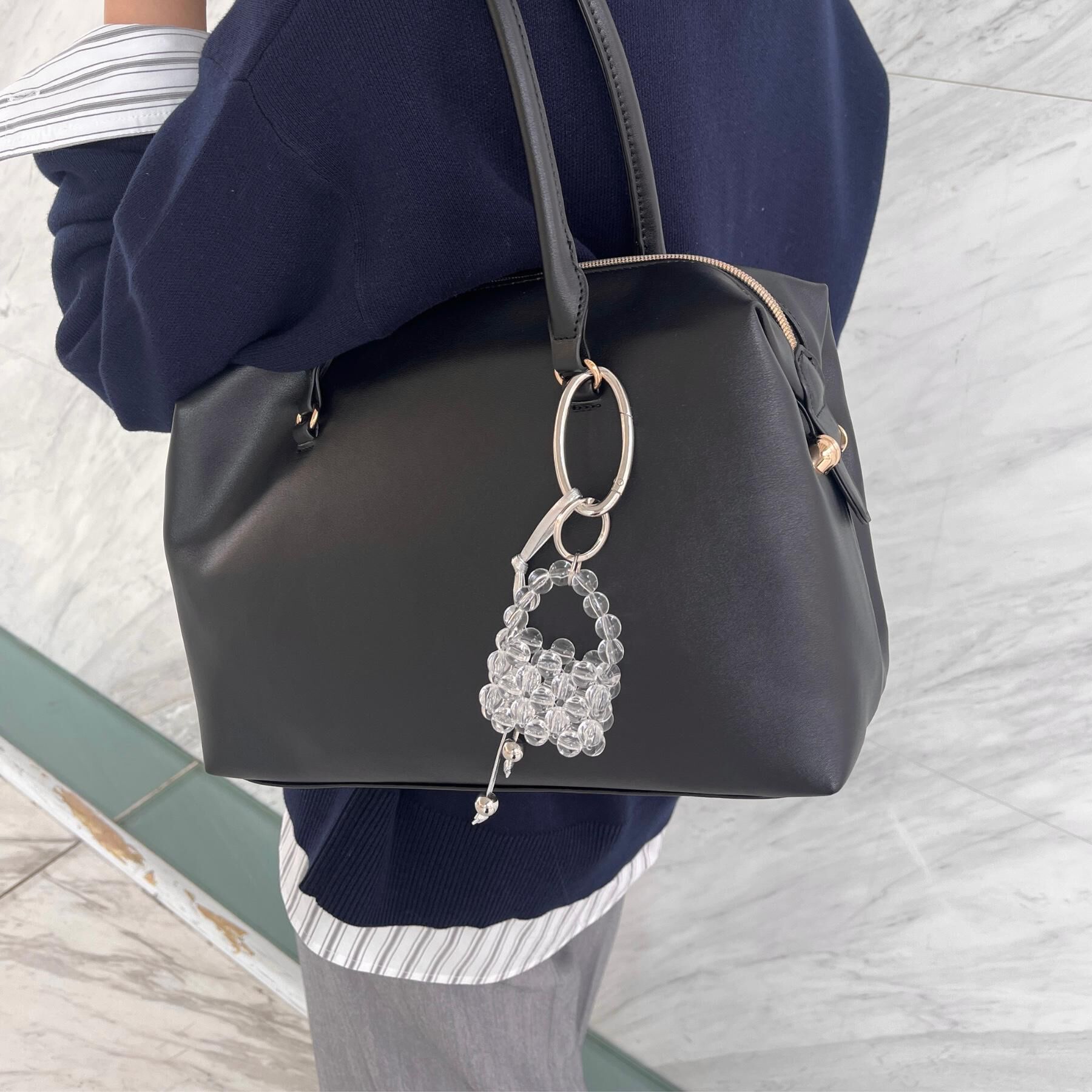 grove「手編みビーズバッグチャーム」|キーケース|