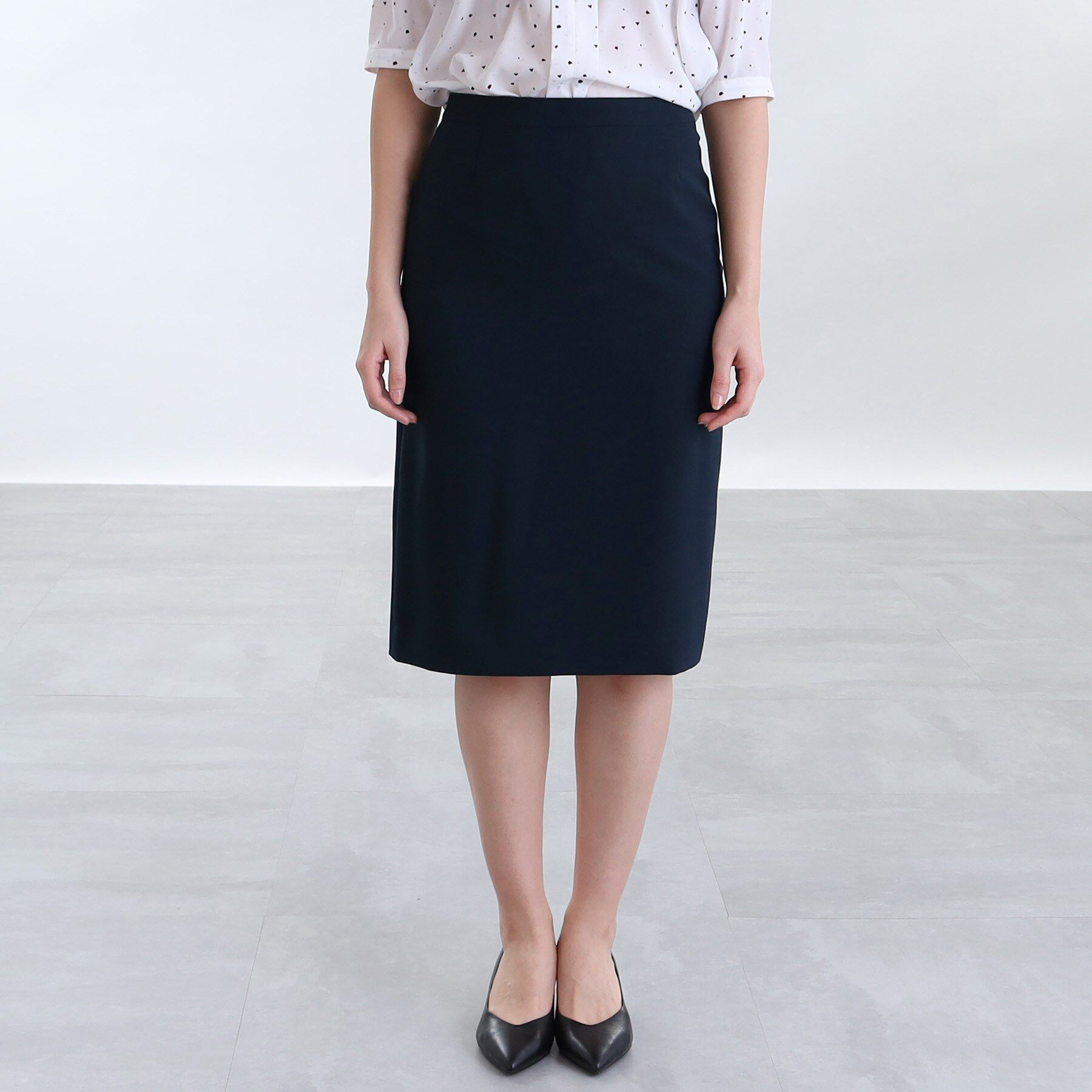 INDIVI「【定番スーツ／UVケア／イージーケア／洗える】ウール調ストレートスカート」|スーツ|