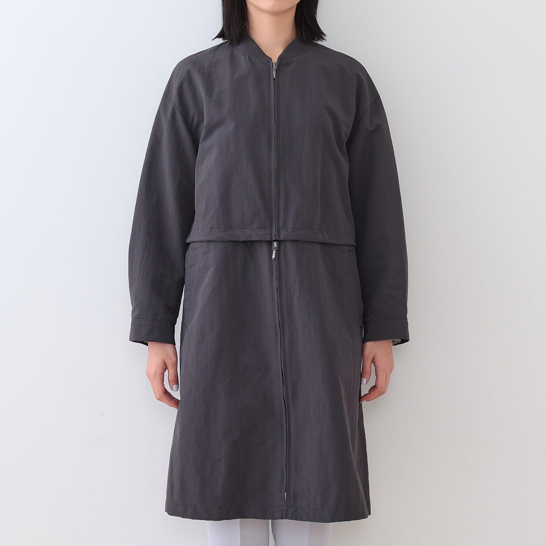 INDIVI「【撥水／UVケア／2WAY】ショート＆ロング ブルゾンコート」|ブルゾン・スタジャン|