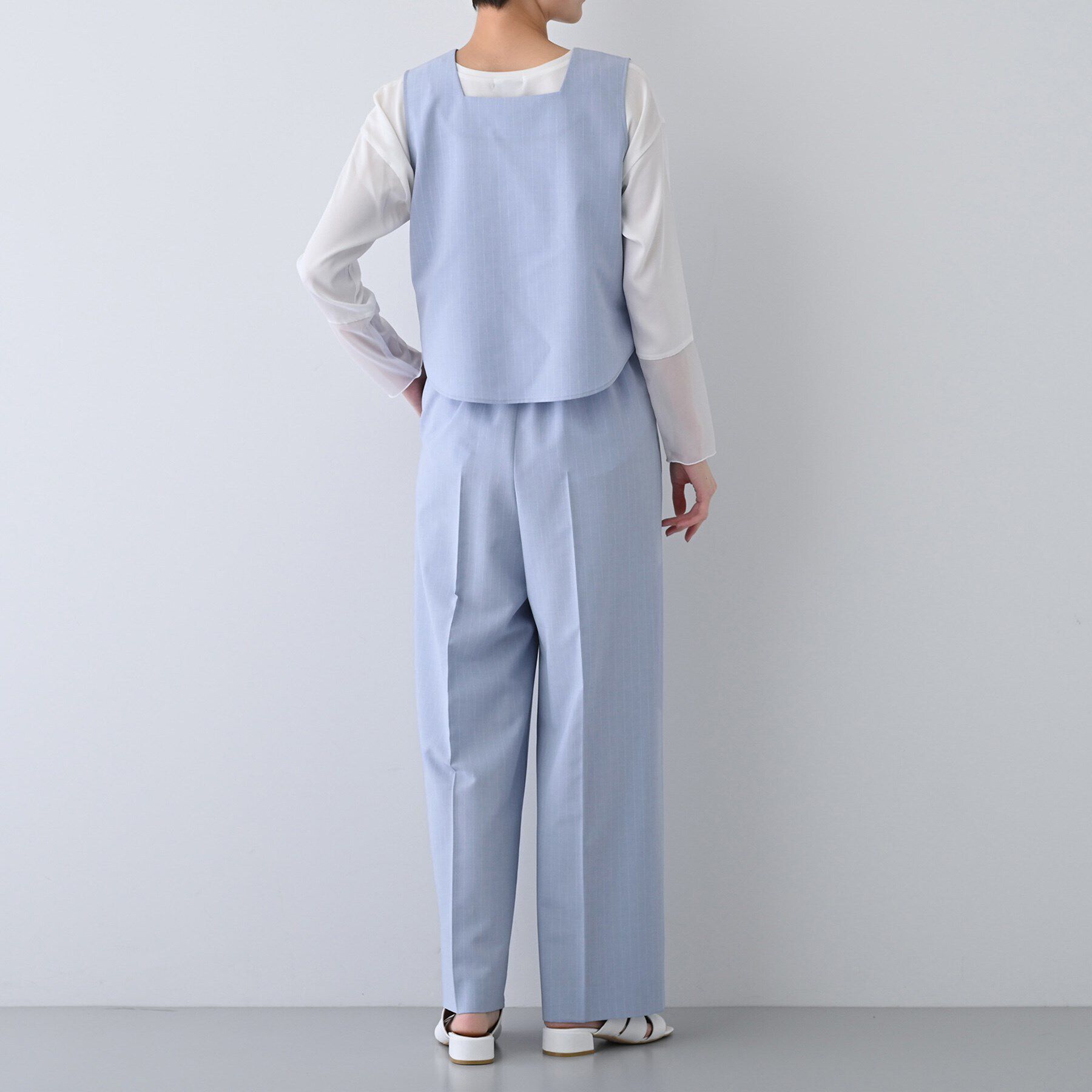 INDIVI「【洗える／2WAY】リネンライクサロペット」|オールインワン|