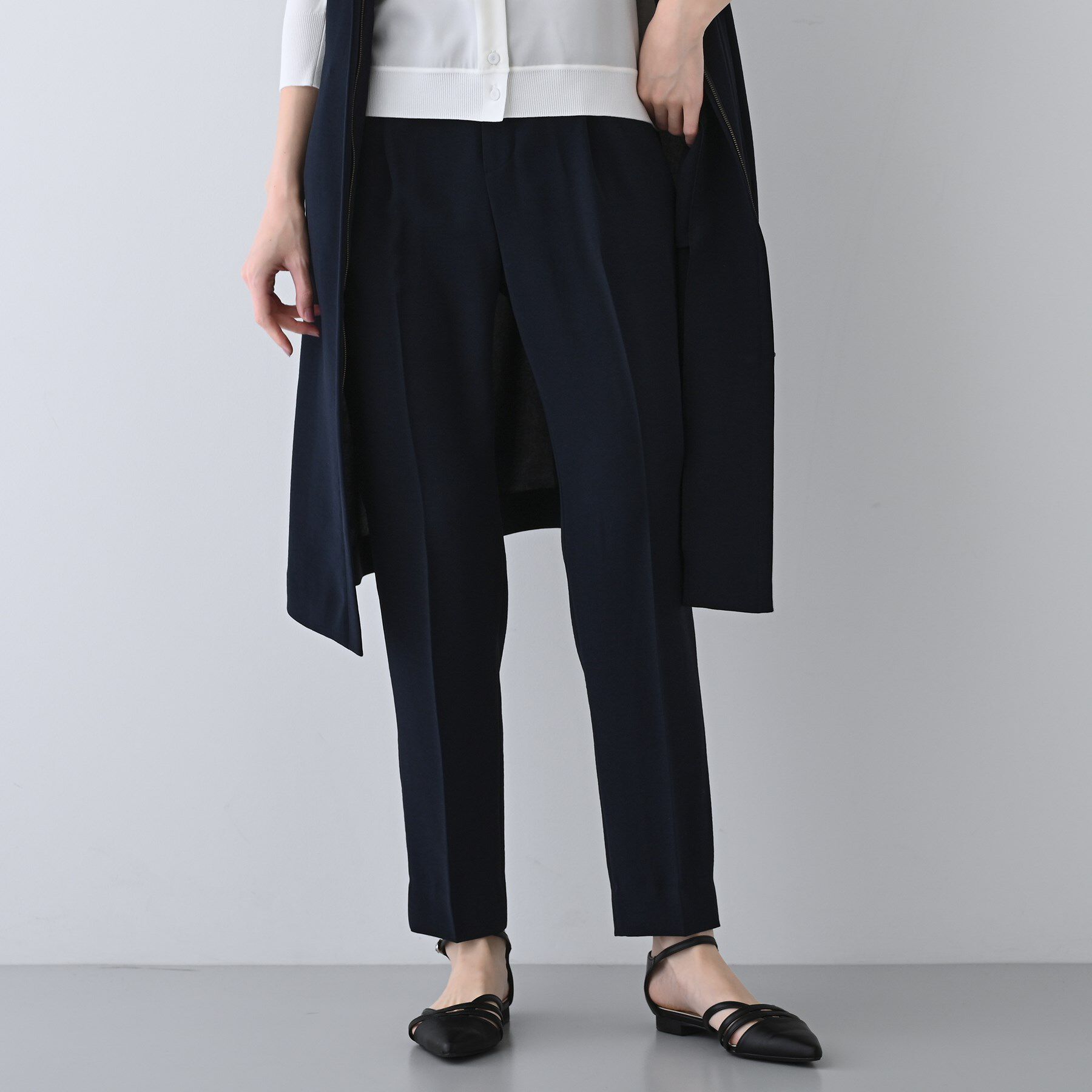 INDIVI「【着る日傘/遮熱/UVケア】タックテーパードパンツ」|その他|