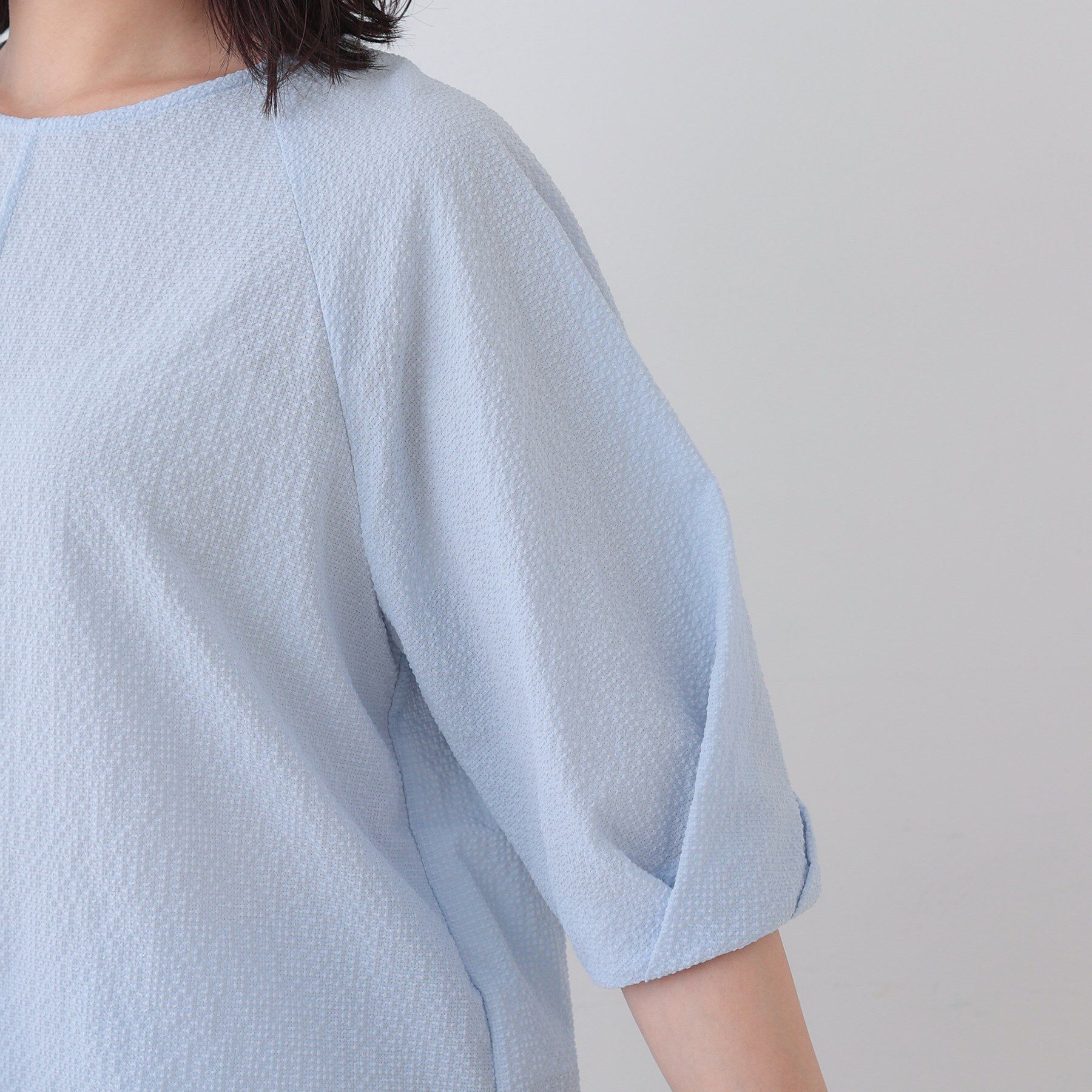 INDIVI「【SETUP可能／涼しい】タックスリーブブラウス」|シャツ・ブラウス|