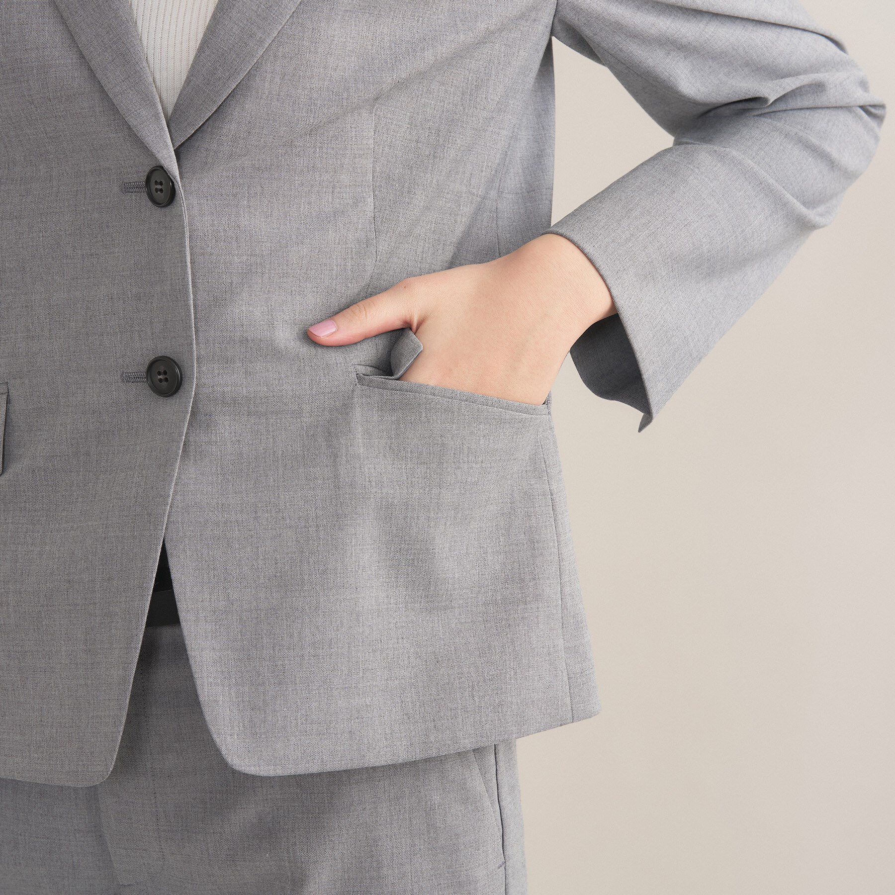 INDIVI「【ウール混／スーツ】テーラードカラージャケット」|スーツ|