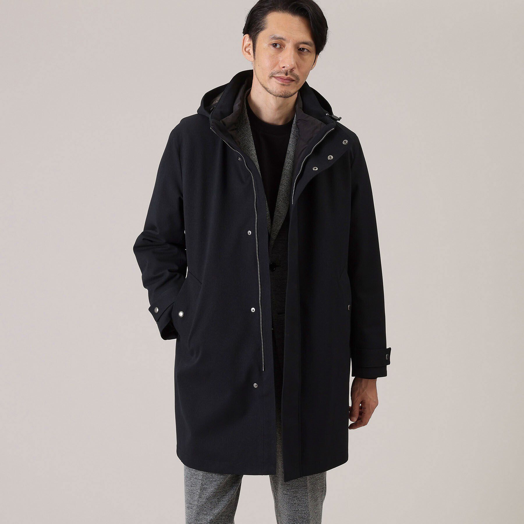 TAKEO KIKUCHI「【3WAY】ジャカードヘリンボン ダウンライナーブルゾン」|その他|ブラック(019)