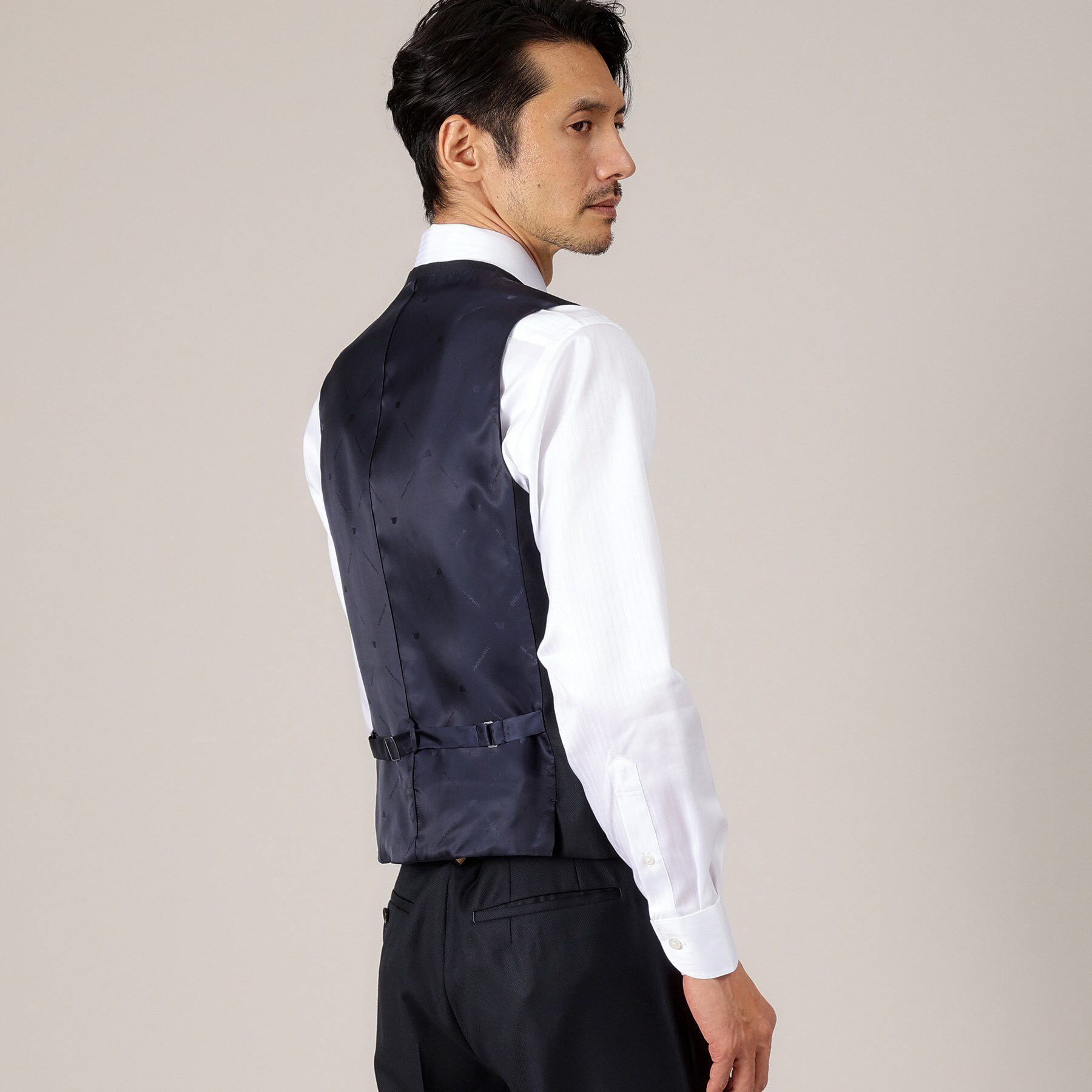 TAKEO KIKUCHI「【DORMEUIL AMADEUS365】ダイアゴナル柄 ベスト /3ピース対応」|スーツ|