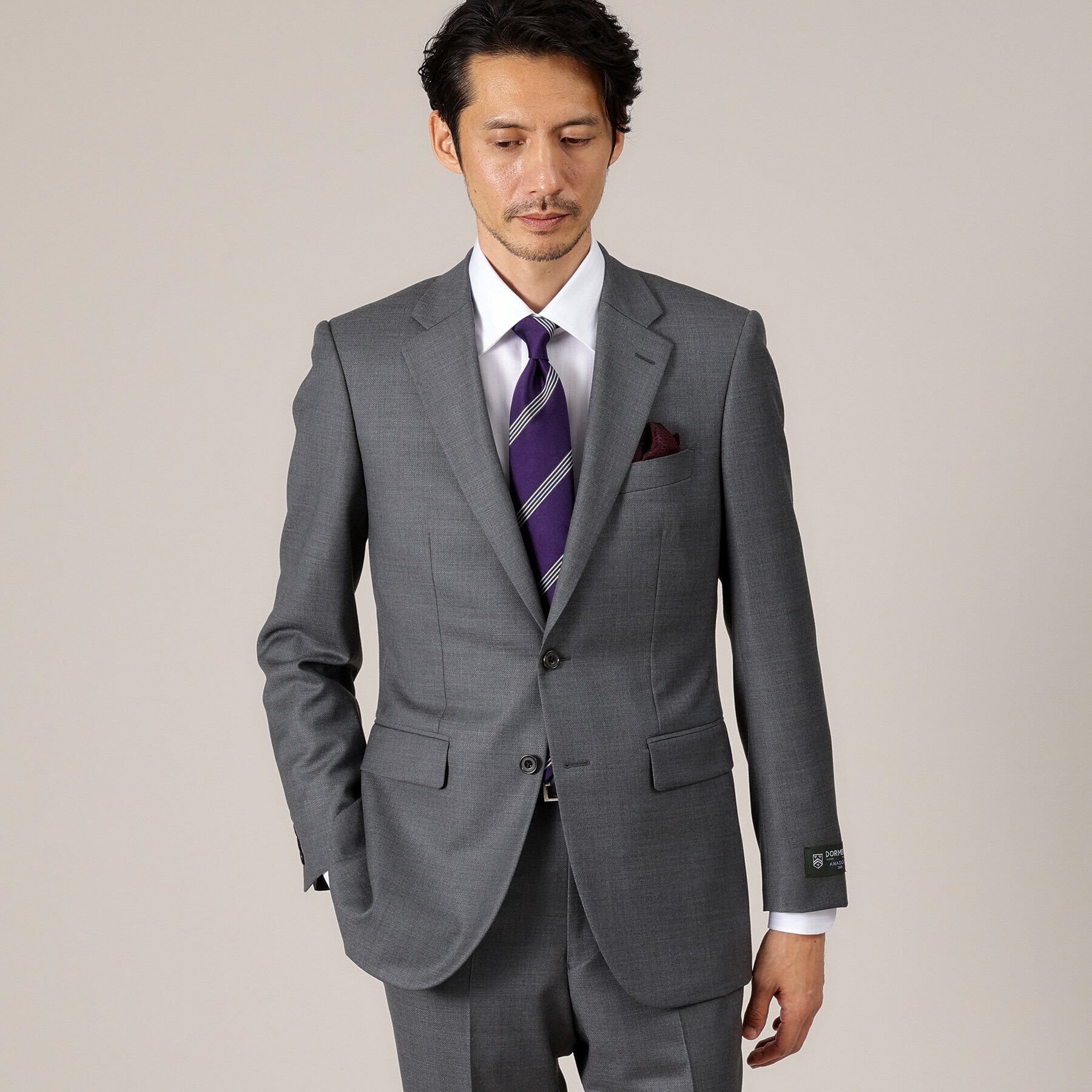TAKEO KIKUCHI「【DORMEUIL AMADEUS365】無地見え ダイアゴナル スーツ/3ピース対応」|スーツ|