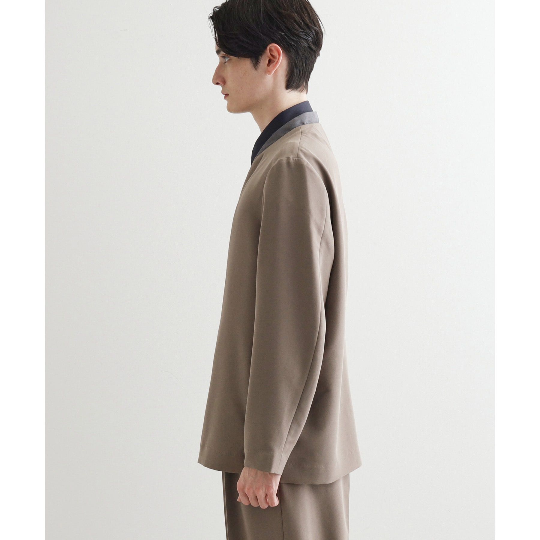 tk.TAKEO KIKUCHI「360度ストレッチノーカラージャケット（セットアップ対応）」|ノーカラージャケット|