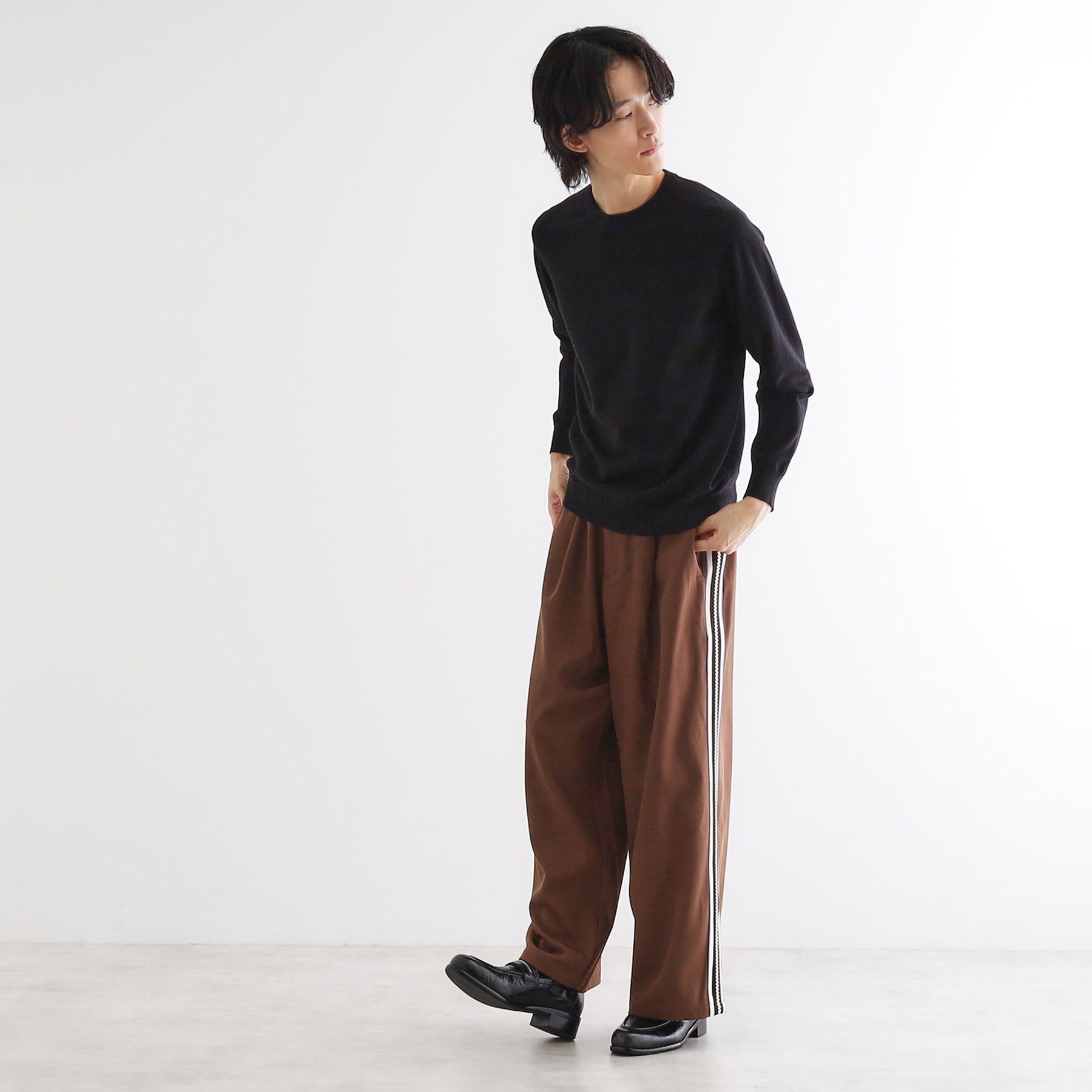 tk.TAKEO KIKUCHI「ハイゲージコンパクトニットクルー」|ニット・セーター|