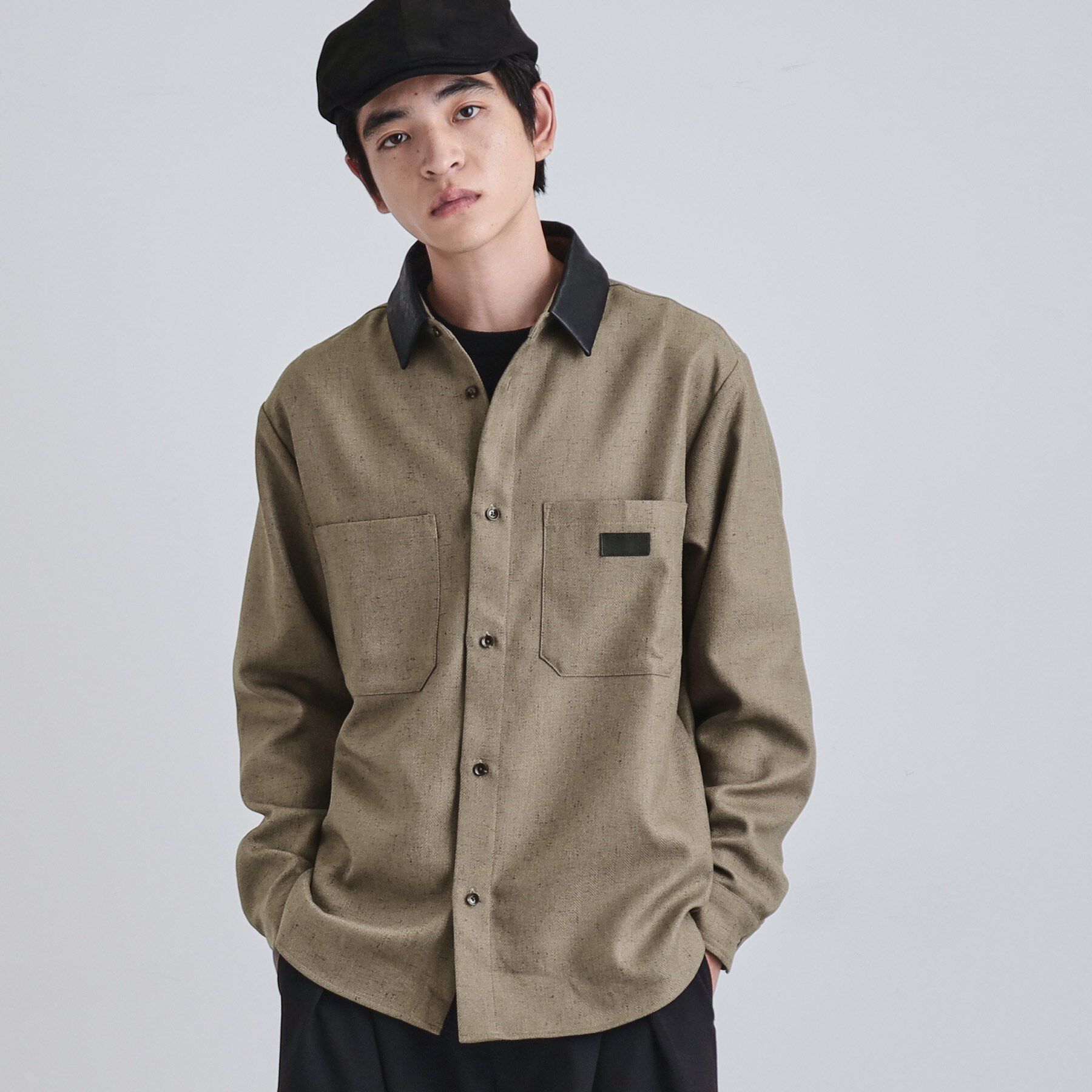 tk.TAKEO KIKUCHI「ヘリンボーンワーカーシャツ」|シャツ・ブラウス|ライトベージュ(05