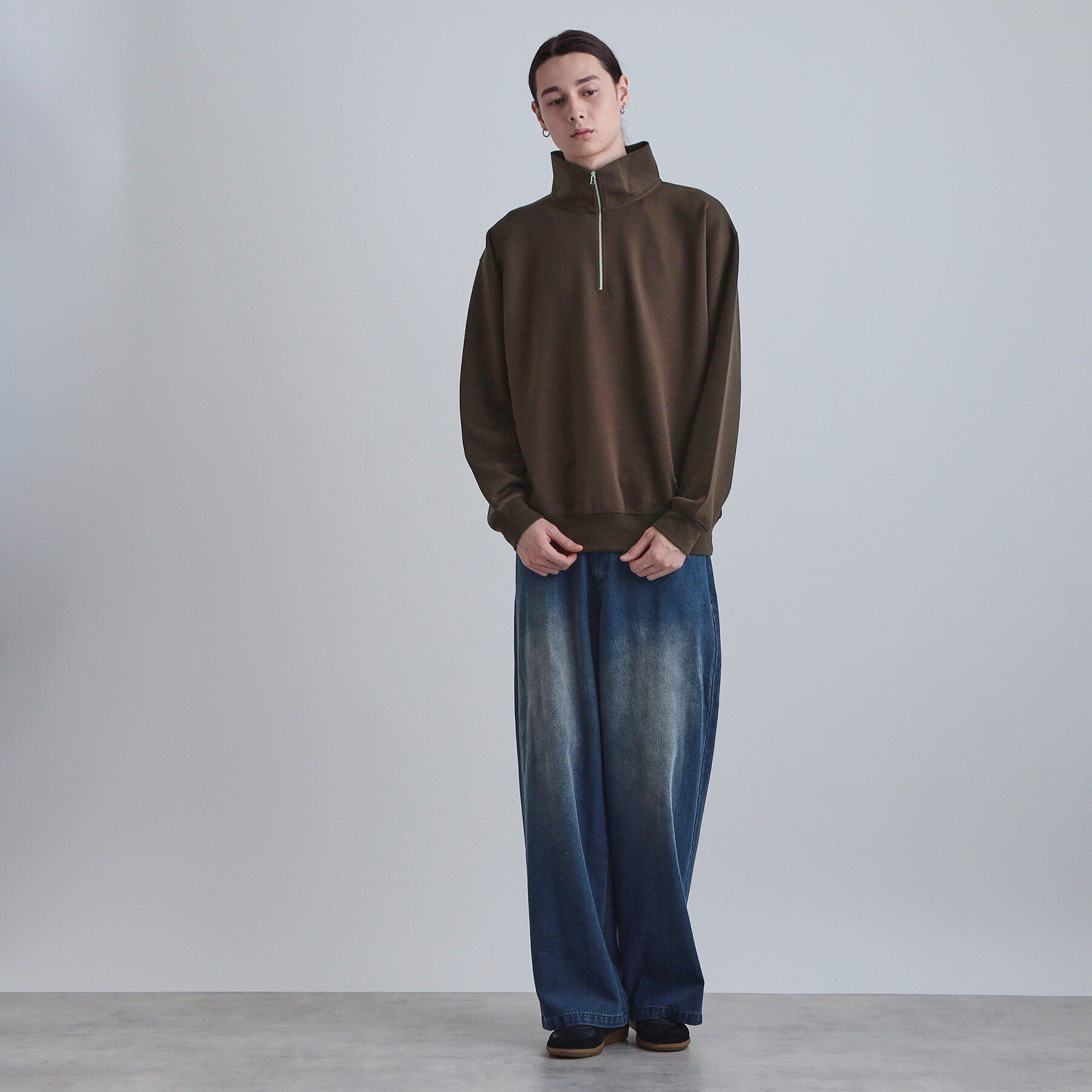 tk.TAKEO KIKUCHI「ハーフジップスウェット」|パーカー|