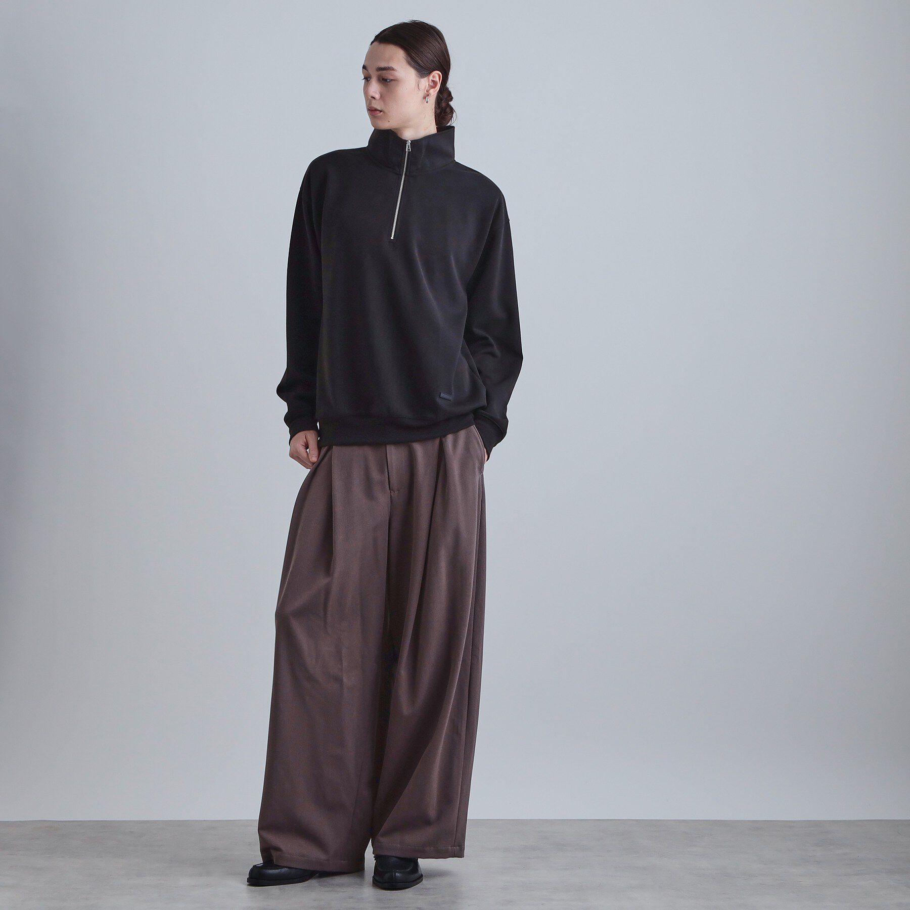 tk.TAKEO KIKUCHI「ハーフジップスウェット」|パーカー|