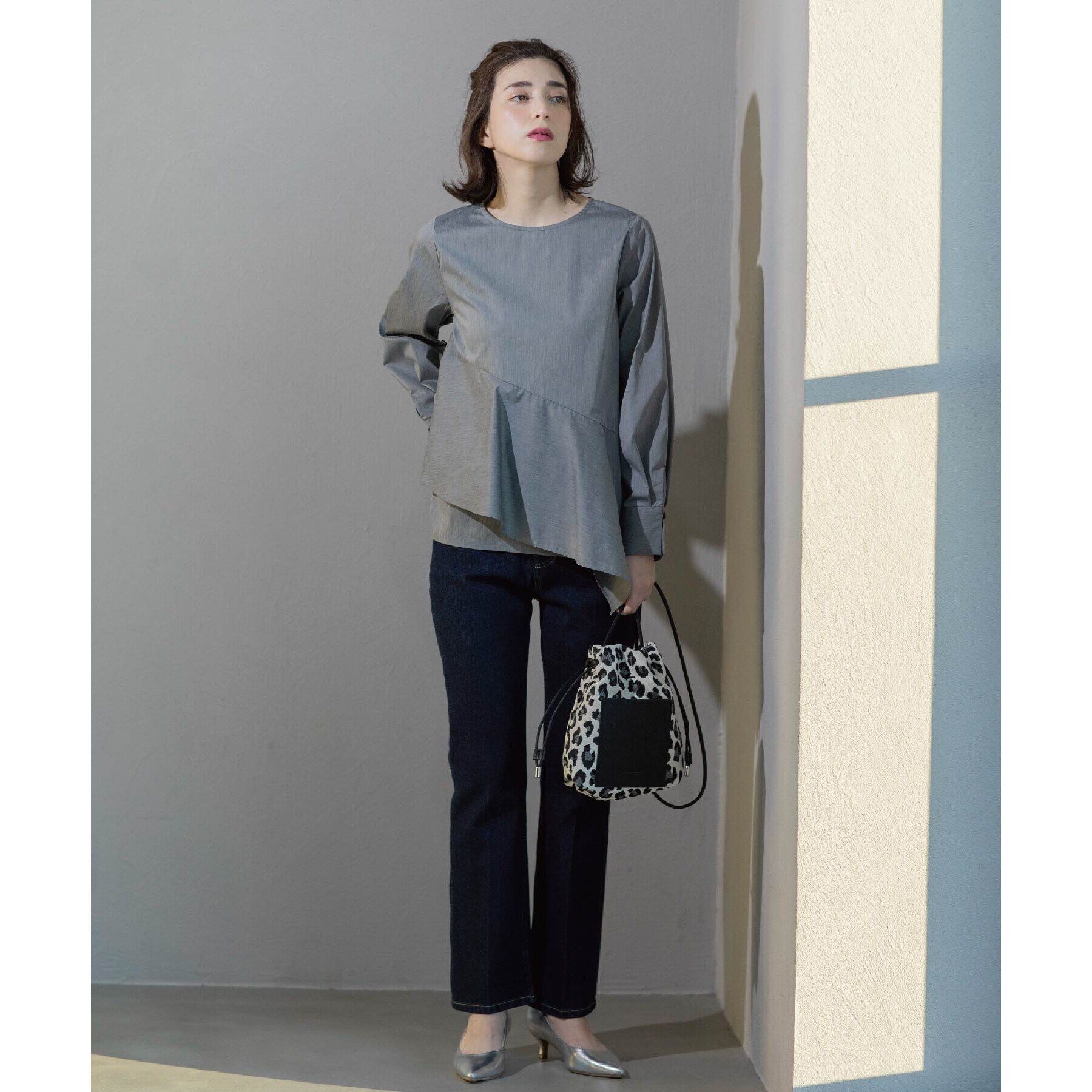 OPAQUE.CLIP「《SS-LLサイズ》ストレッチセミフレアデニム【洗濯機洗い可】」|デニム|