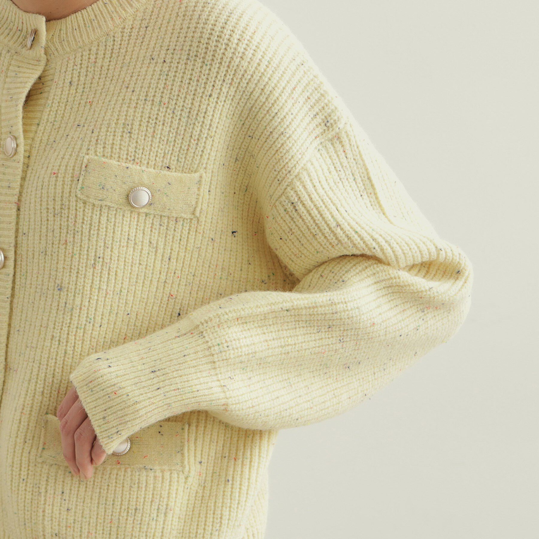 OPAQUE.CLIP「カラーネップニットカーディガン【洗濯機洗い可】」|カーディガン|