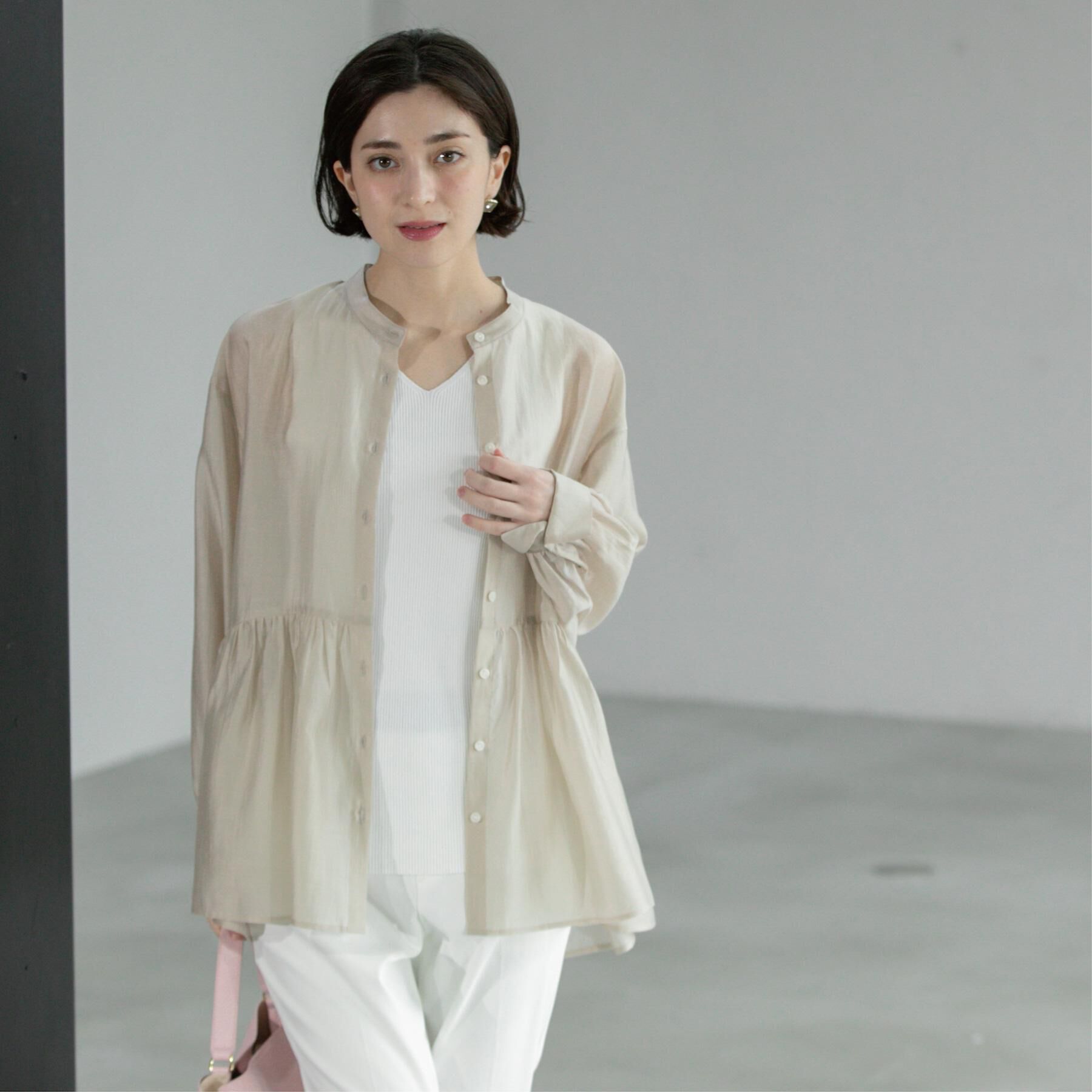 OPAQUE.CLIP「シアーペプラムブラウス【洗濯機洗い可】」|シャツ・ブラウス|