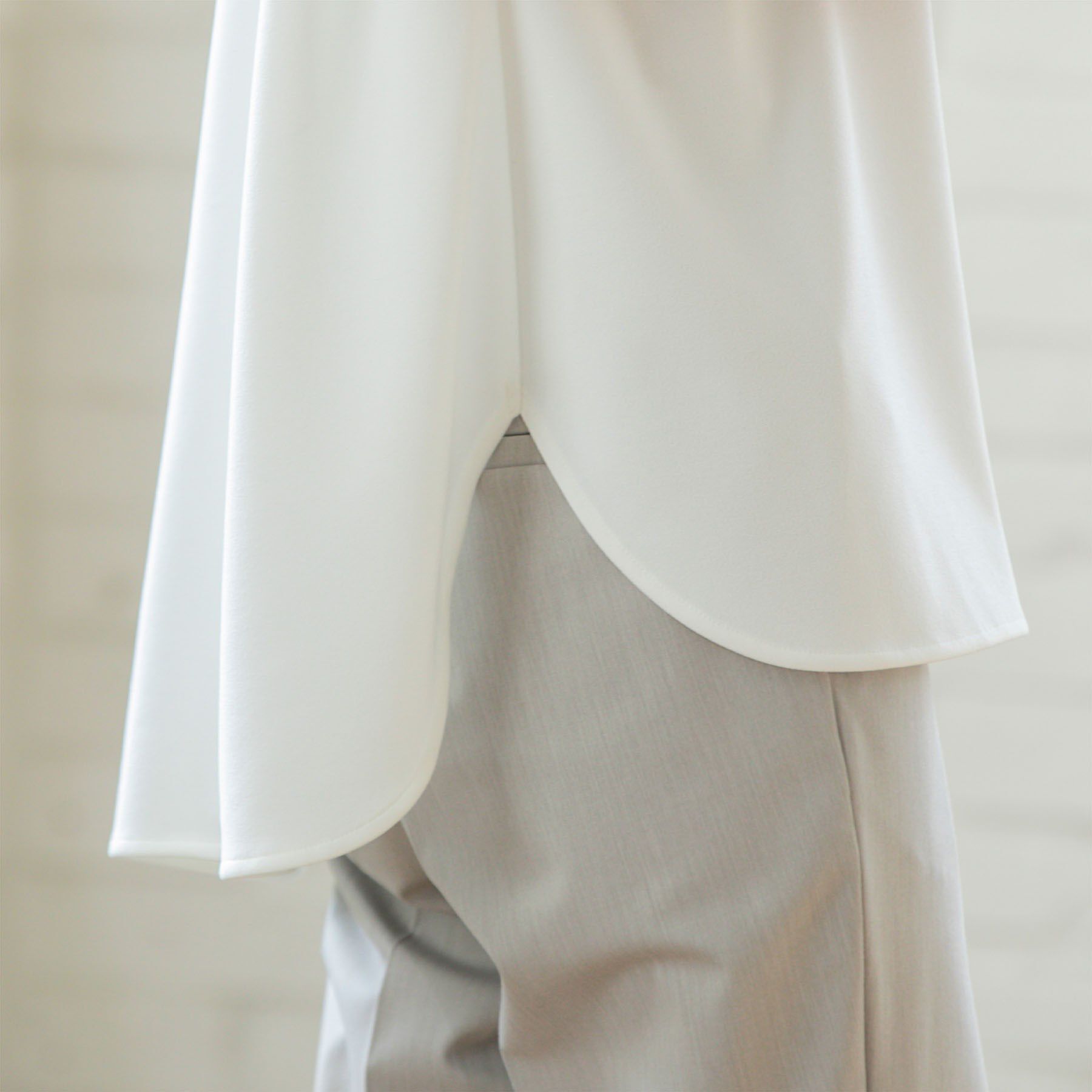 OPAQUE.CLIP「袖プリーツドッキングプルオーバー」|Tシャツ・カットソー|