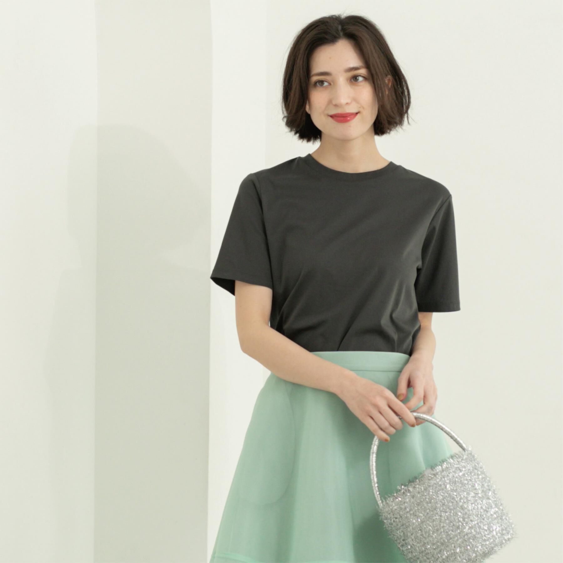 OPAQUE.CLIP「《5色展開/SS-LLサイズ》ベーシッククルーネックTシャツ【接触冷感/洗濯機洗い可】」|Tシャツ・カットソー|