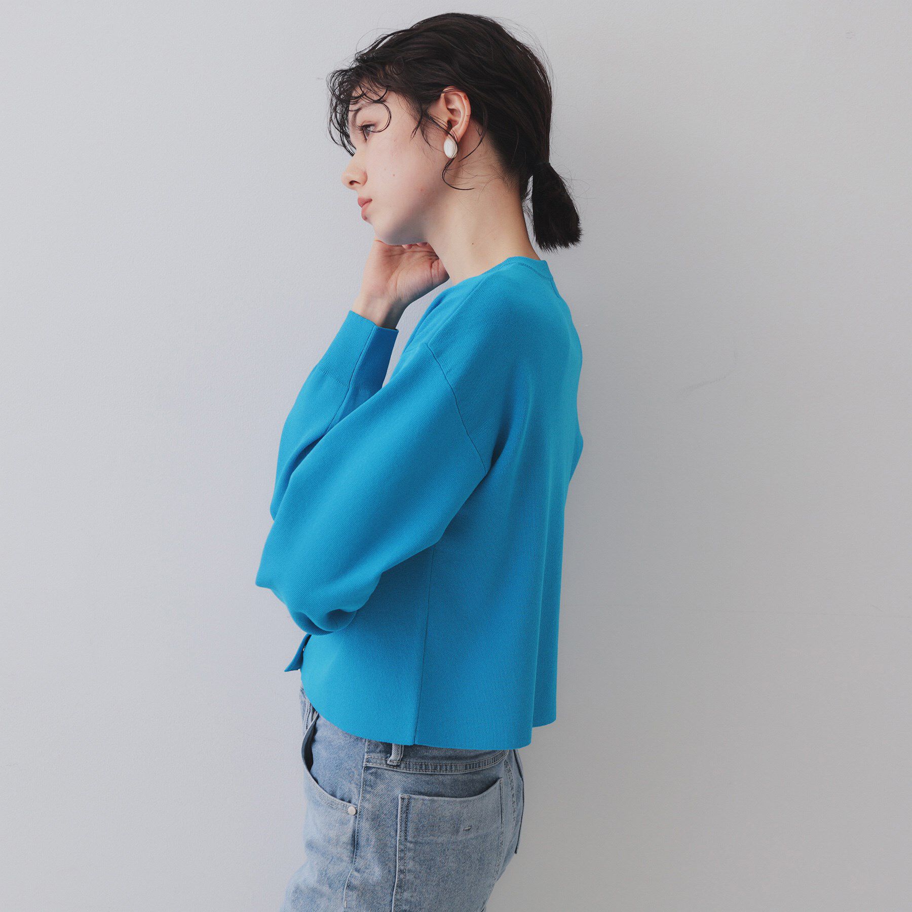 OPAQUE.CLIP「スナップボタンショートニットカーディガン【洗濯機洗い可/抗ピル】」|カーディガン|