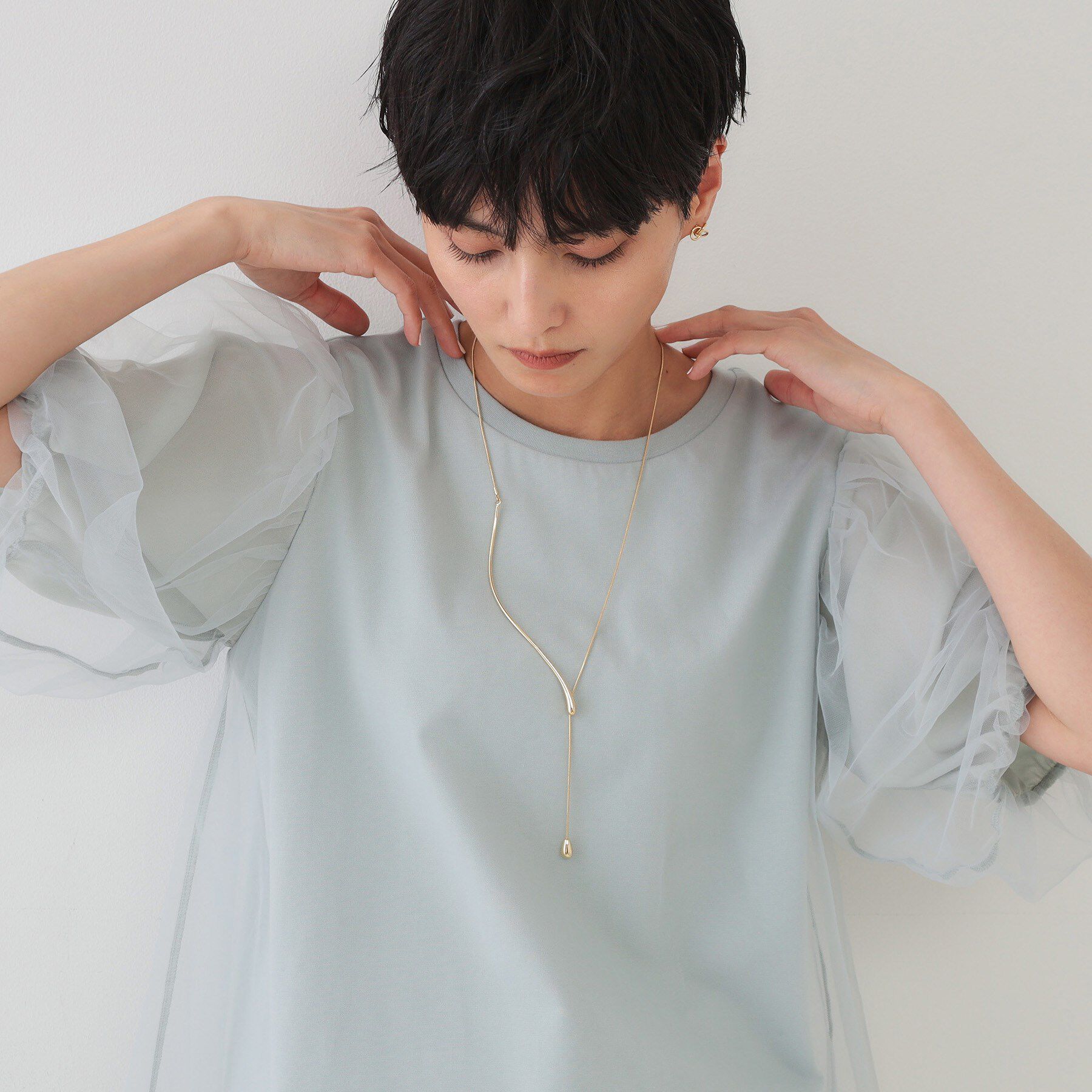 OPAQUE.CLIP「メタルバースライドネックレス」|ネックレス|