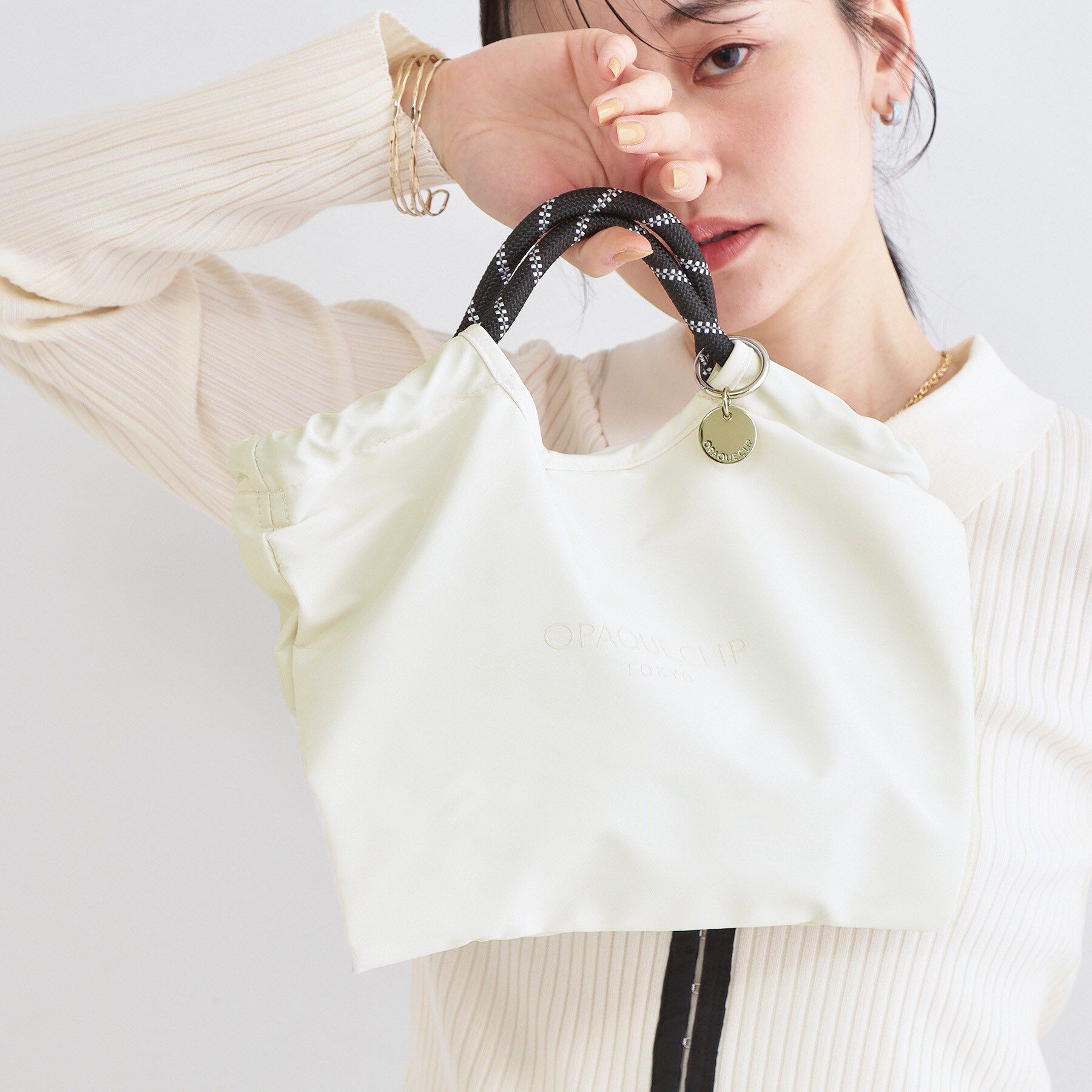 OPAQUE.CLIP「2WAYミニロープハンドルバッグ」|ハンドバッグ|オフホワイト(003