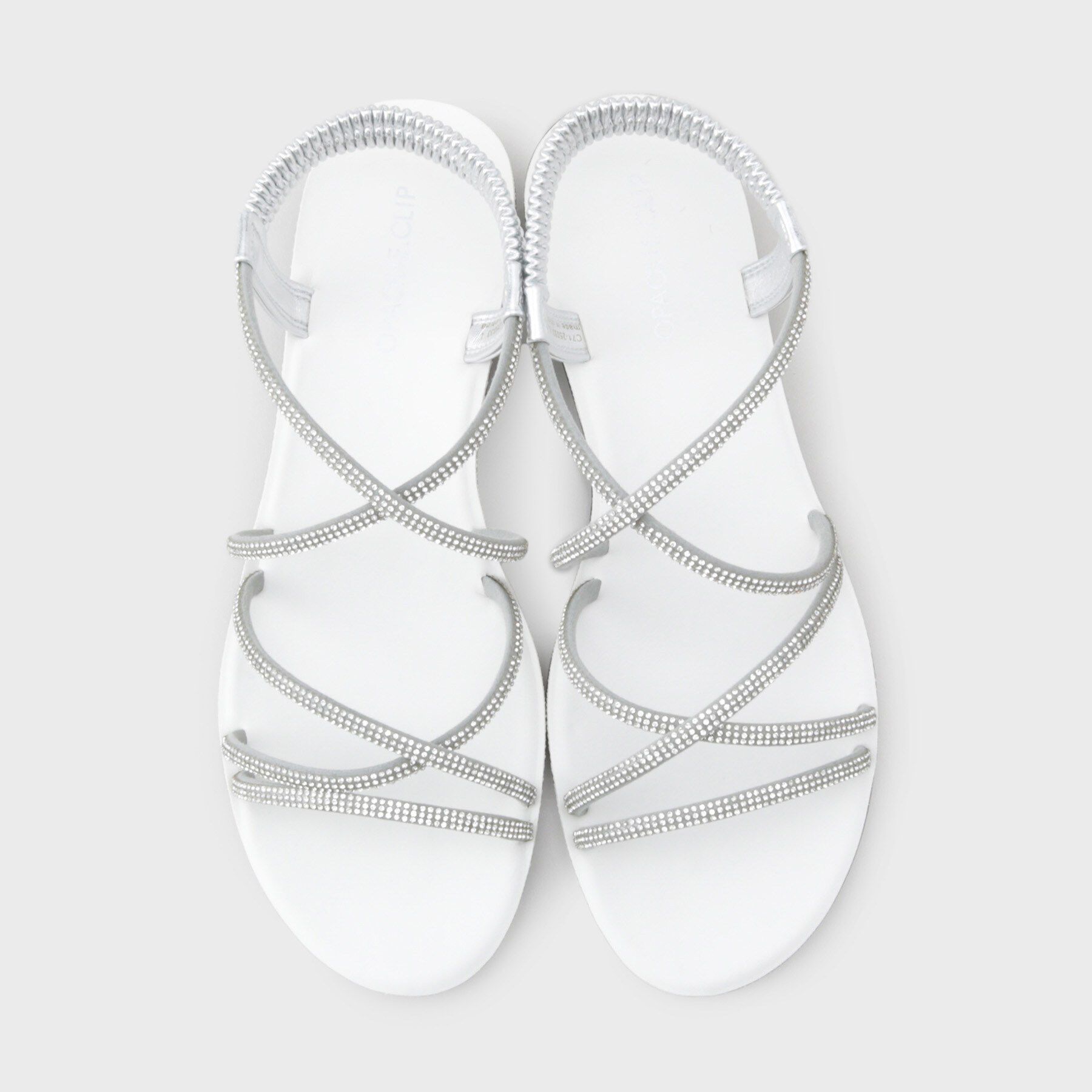 OPAQUE.CLIP「ビジュー細ストラップサンダル」|サンダル|