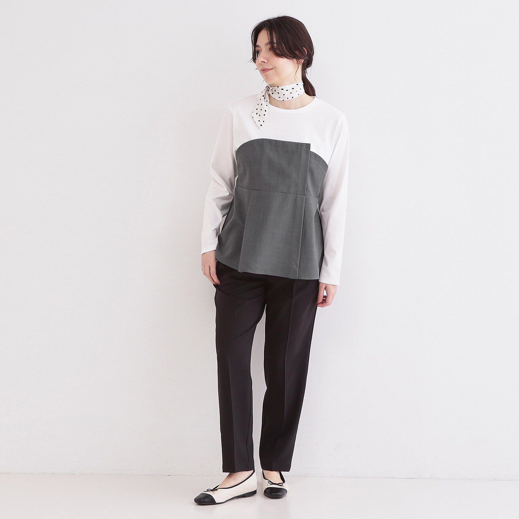 OPAQUE.CLIP「ビスチェドッキングカットソー【洗濯機OK】」|Tシャツ・カットソー|