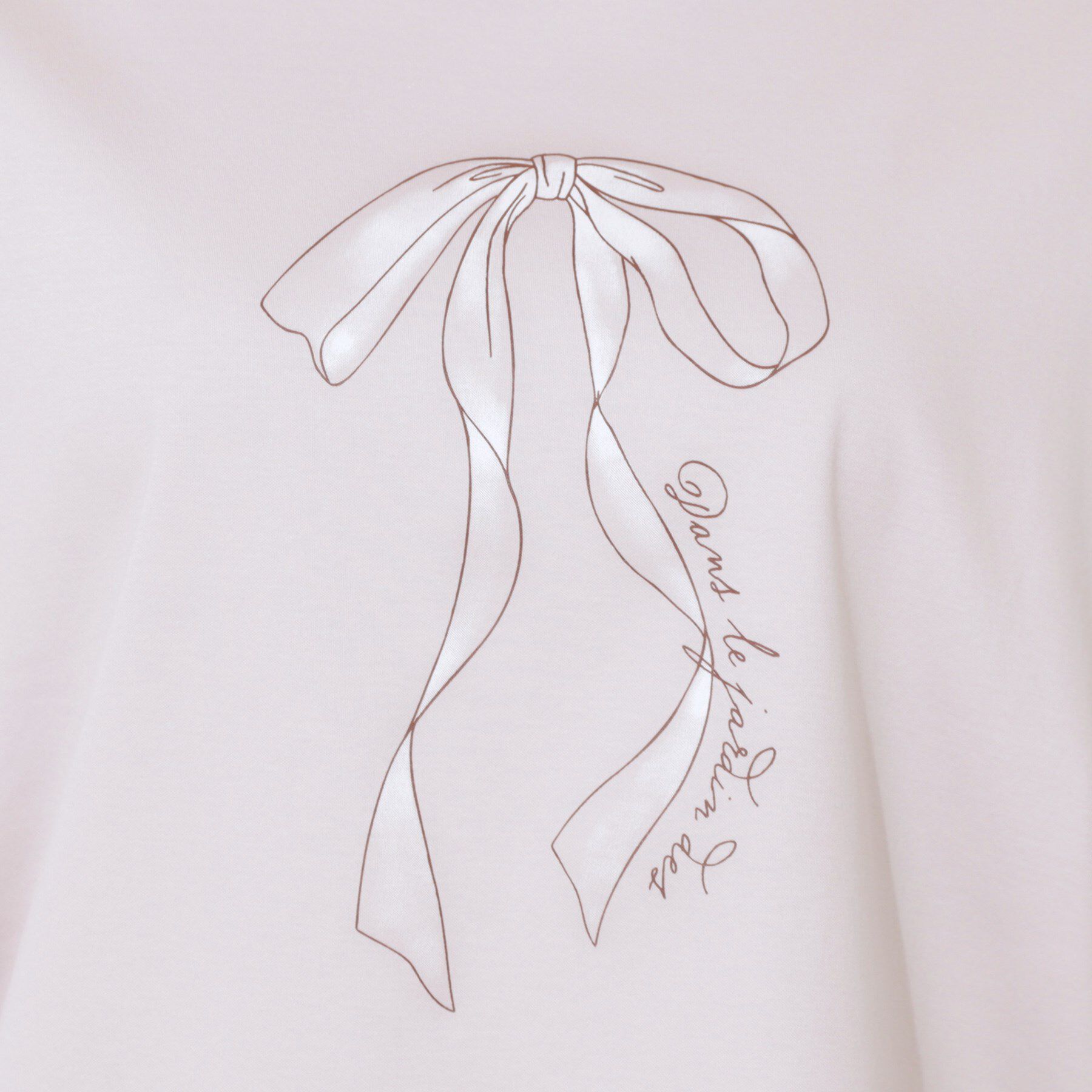 Couture broach「【マシンウォッシャブル・接触冷感・UV機能】60リボンロゴプリント フレアーT」|Tシャツ・カットソー|