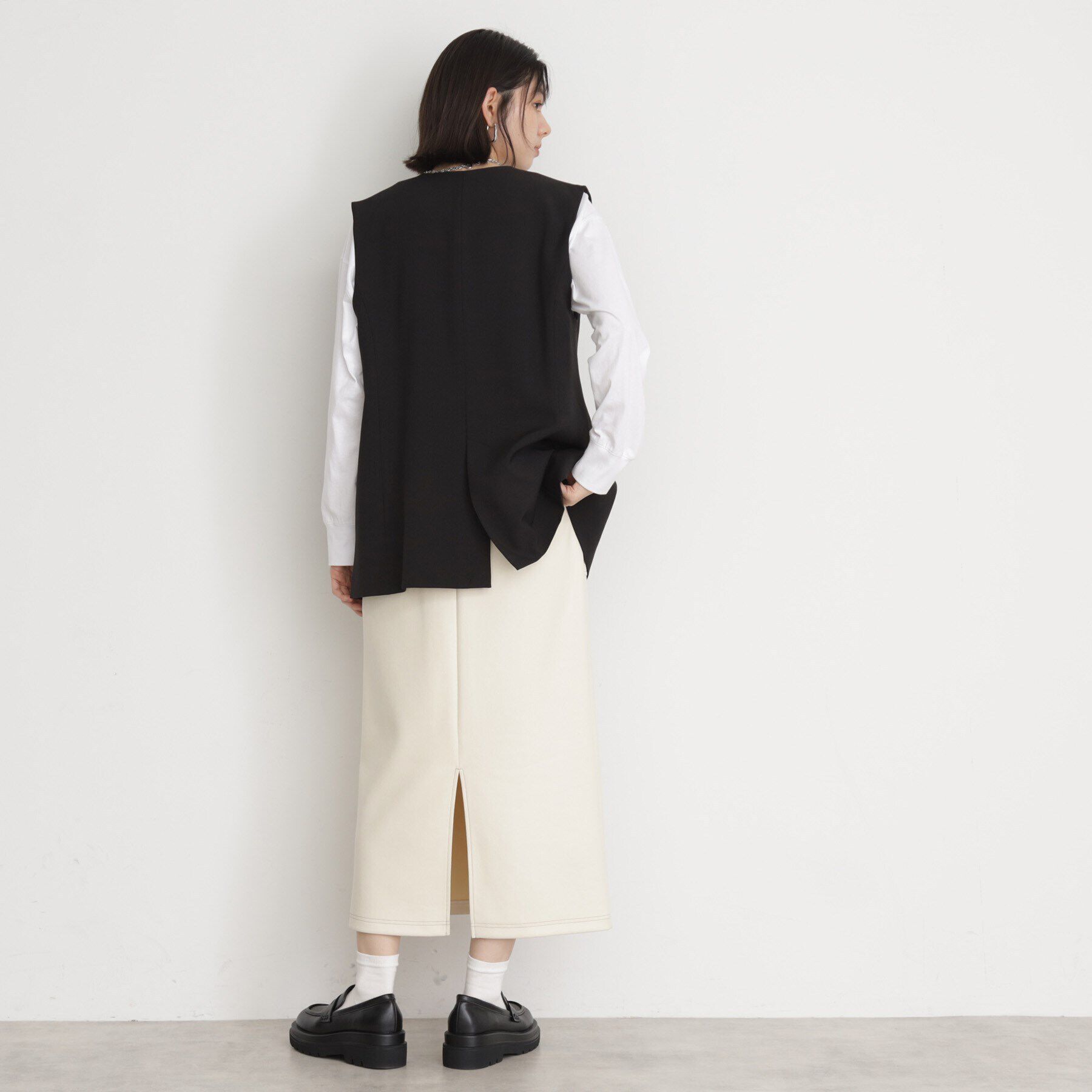 THE SHOP TK「【セットアップ可】リサイクルシャークスキンジレ/洗える」|ベスト・ジレ|